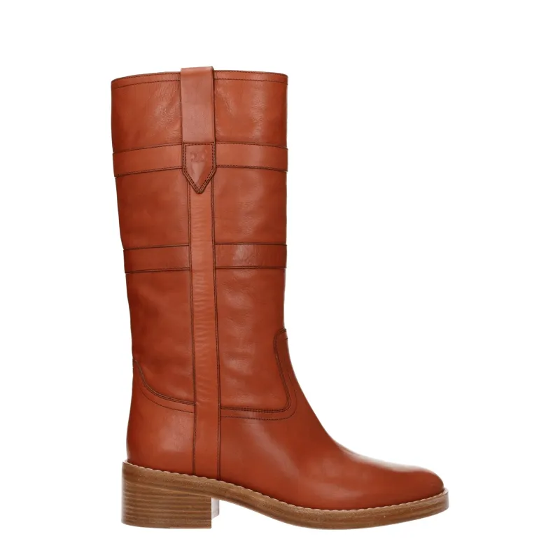 Celine Brown Leather Boots sold by Siebentaschen