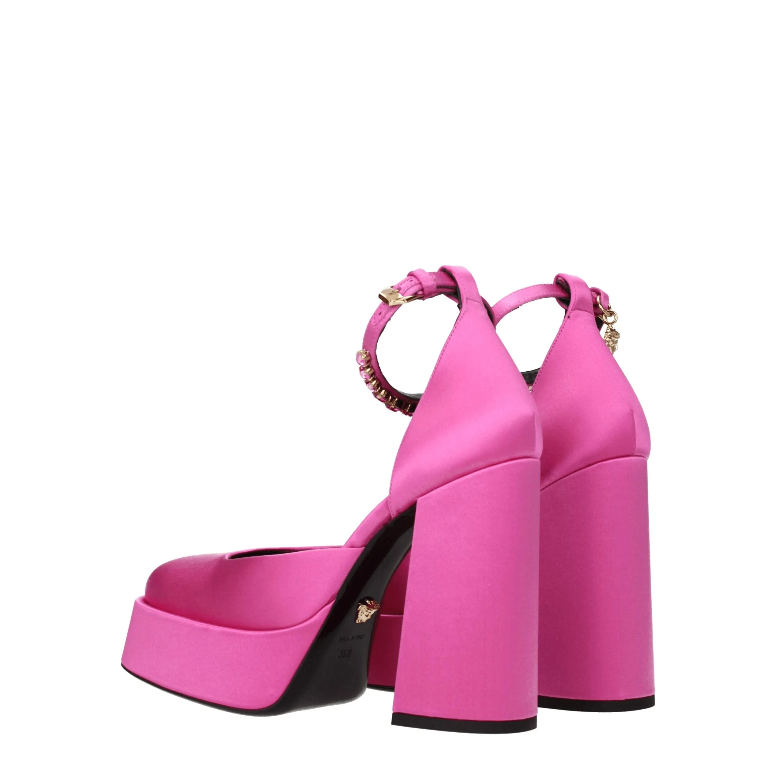Versace Pink Satin Platform Pumps sold by Siebentaschen product image thumbnail 4
