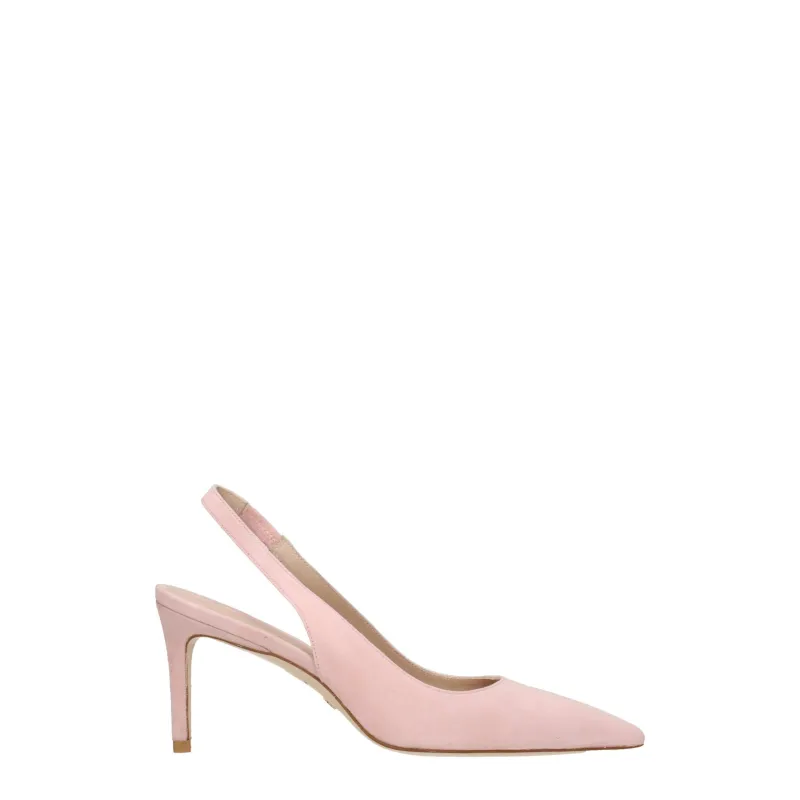 Stuart Weitzman Pink Leather Mid Heel Pumps sold by Siebentaschen