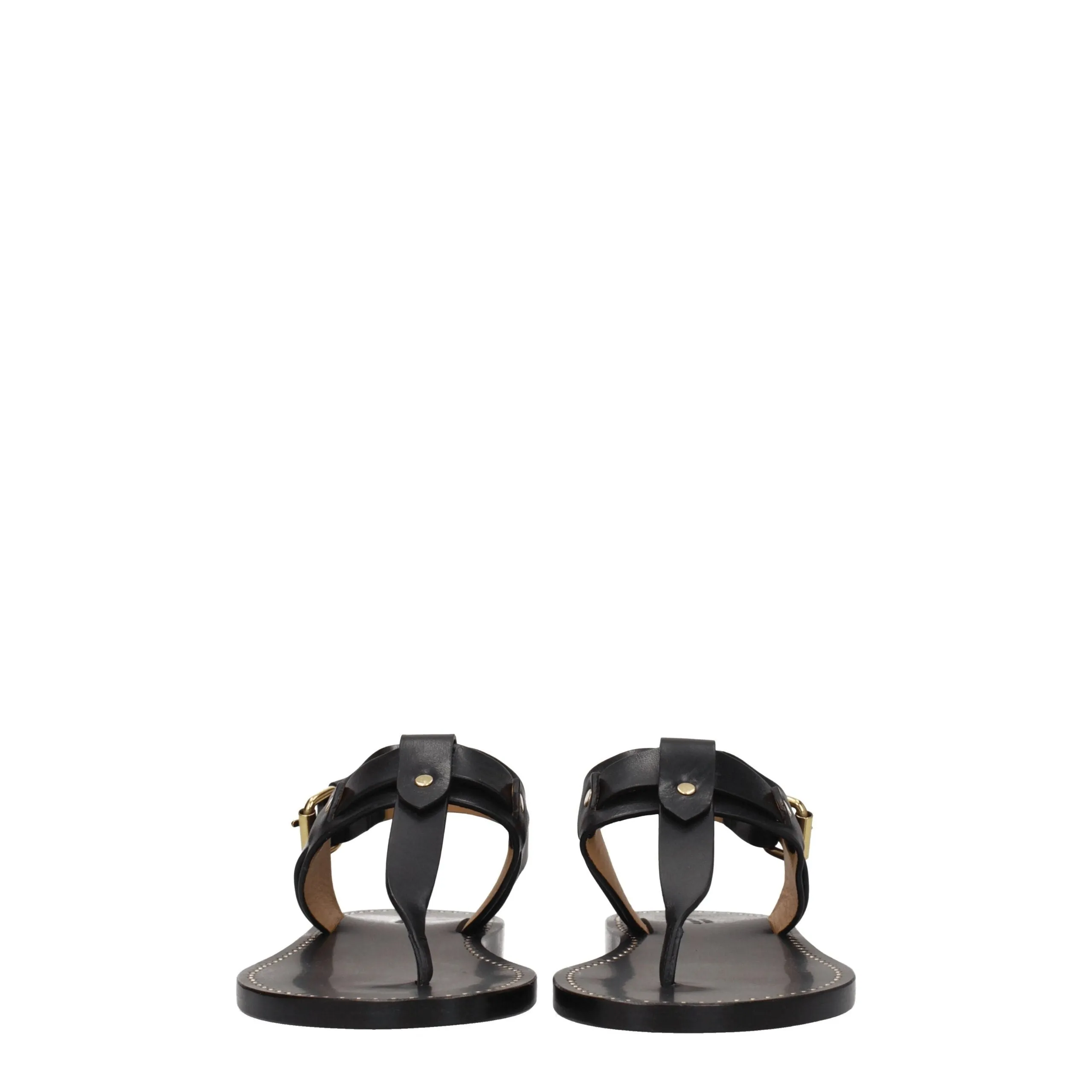 Isabel Marant Black Leather Flip-Flop Sandals sold by Siebentaschen product image thumbnail 3