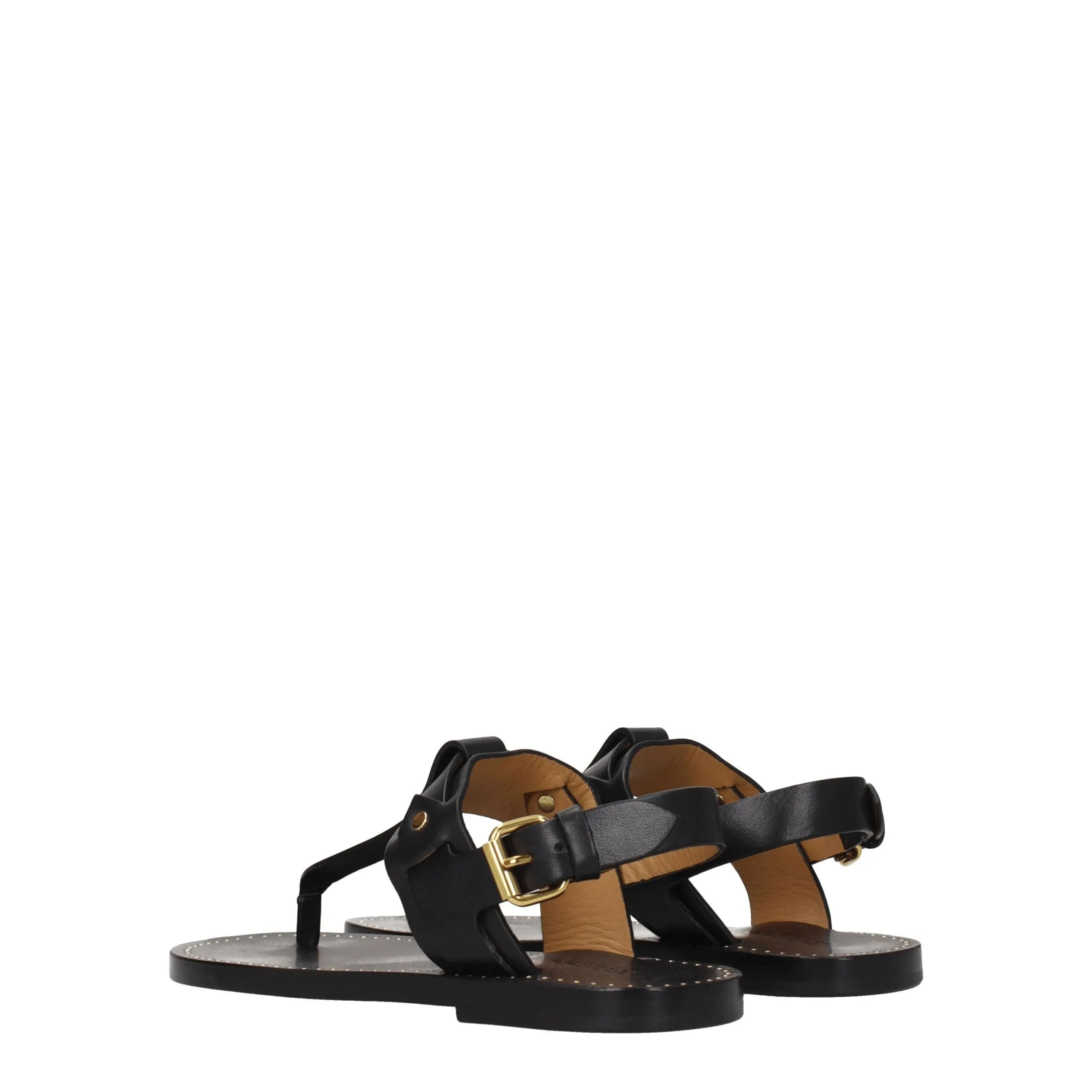 Isabel Marant Black Leather Flip-Flop Sandals sold by Siebentaschen product image thumbnail 4