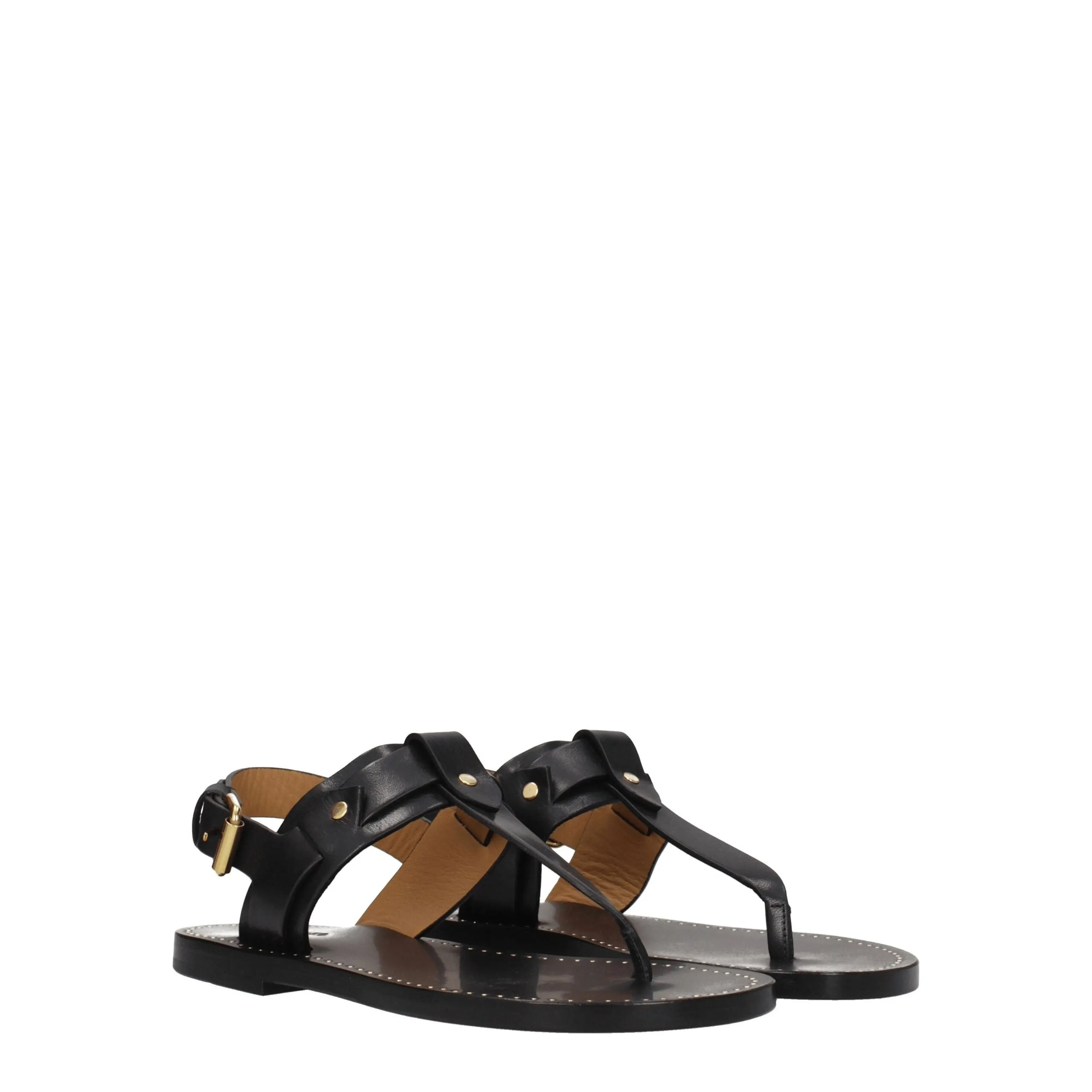 Isabel Marant Black Leather Flip-Flop Sandals sold by Siebentaschen product image thumbnail 2