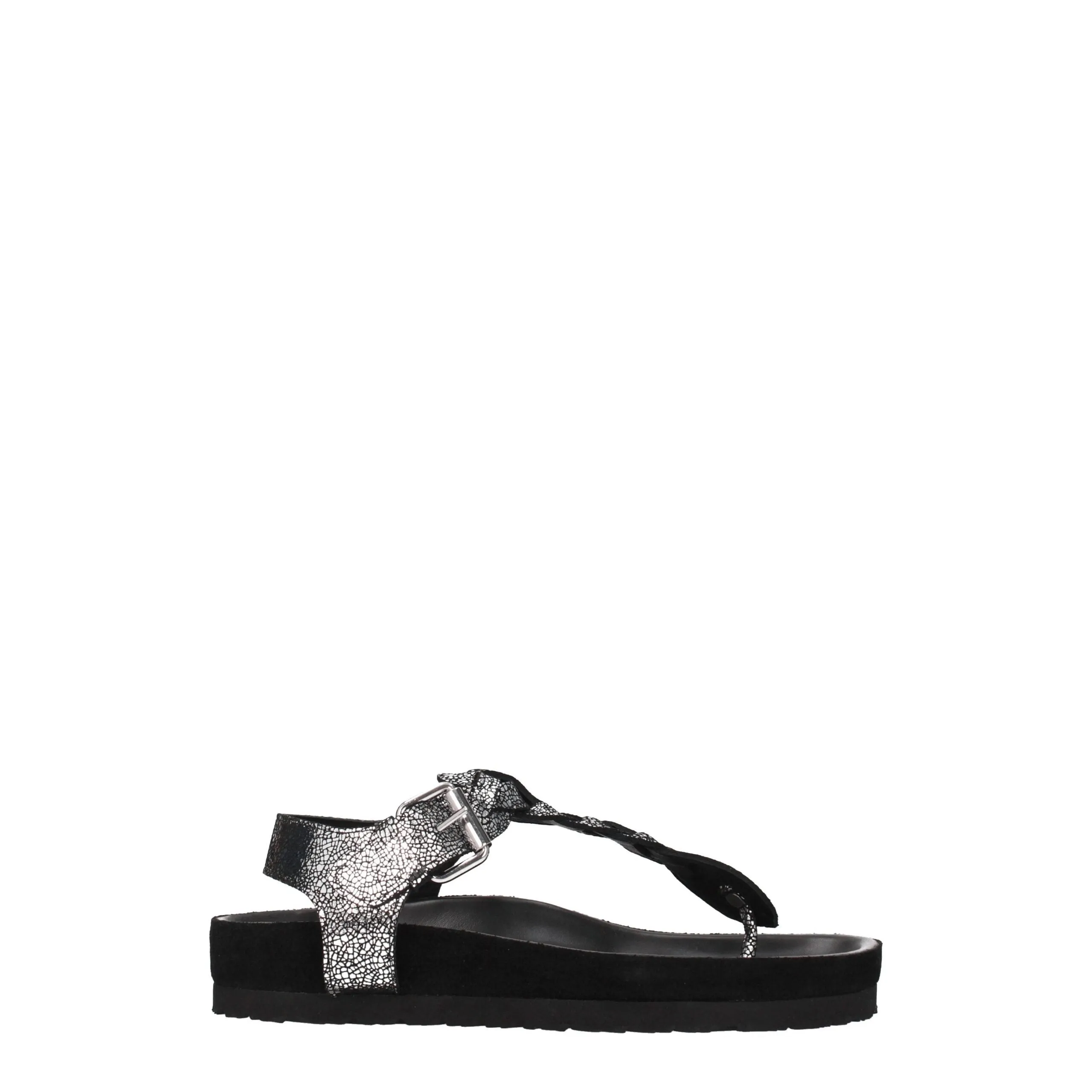 Isabel Marant Black Leather Flip-Flop Sandals sold by Siebentaschen