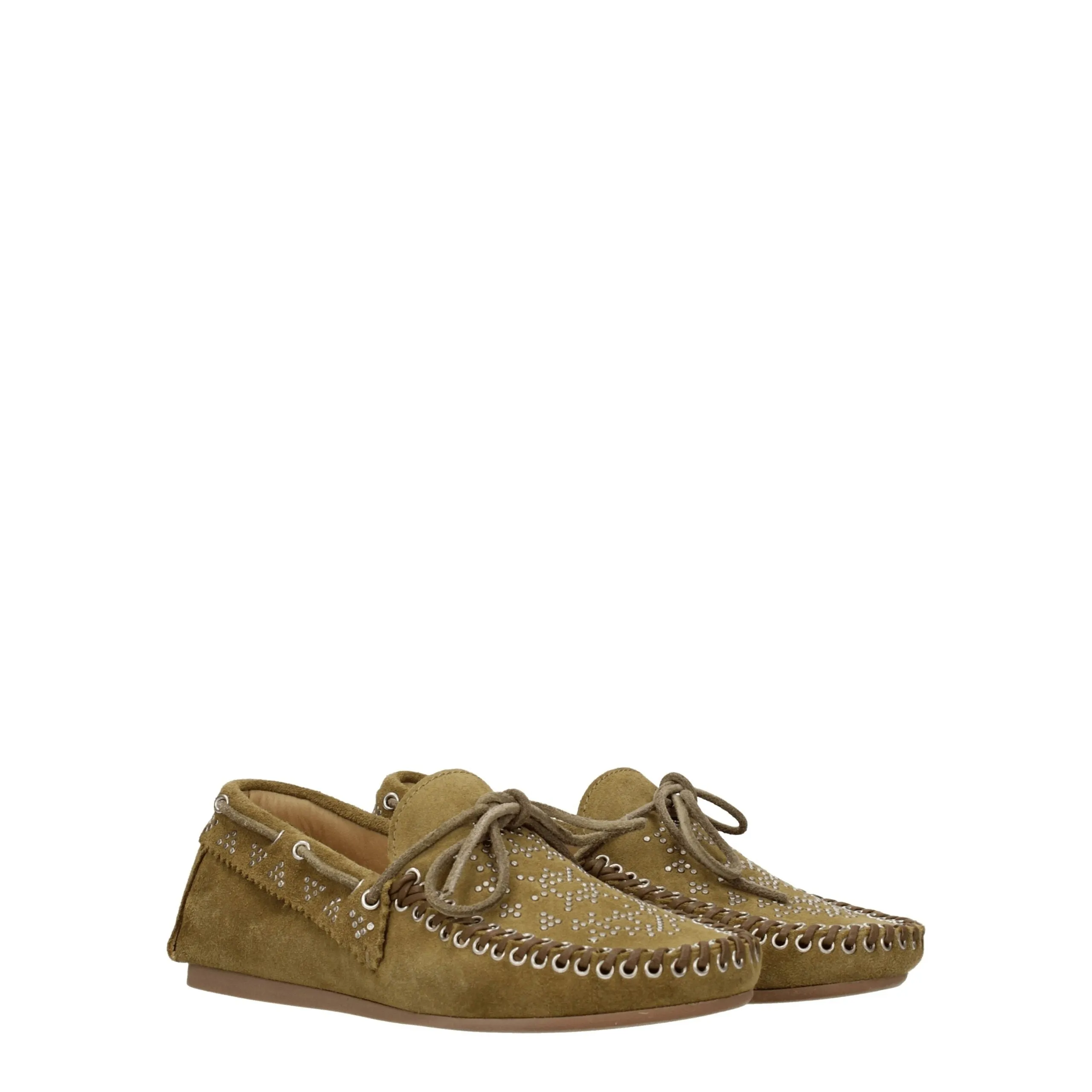 Isabel Marant Green Leather Slip-On Loafers sold by Siebentaschen product image thumbnail 2