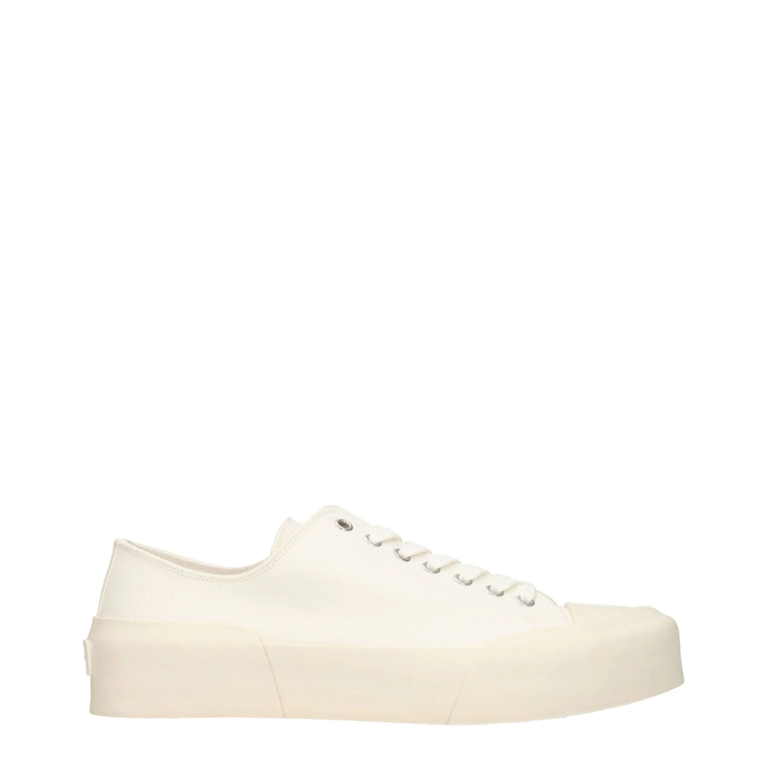 Jil Sander Beige Fabric Low Top Sneakers sold by Siebentaschen