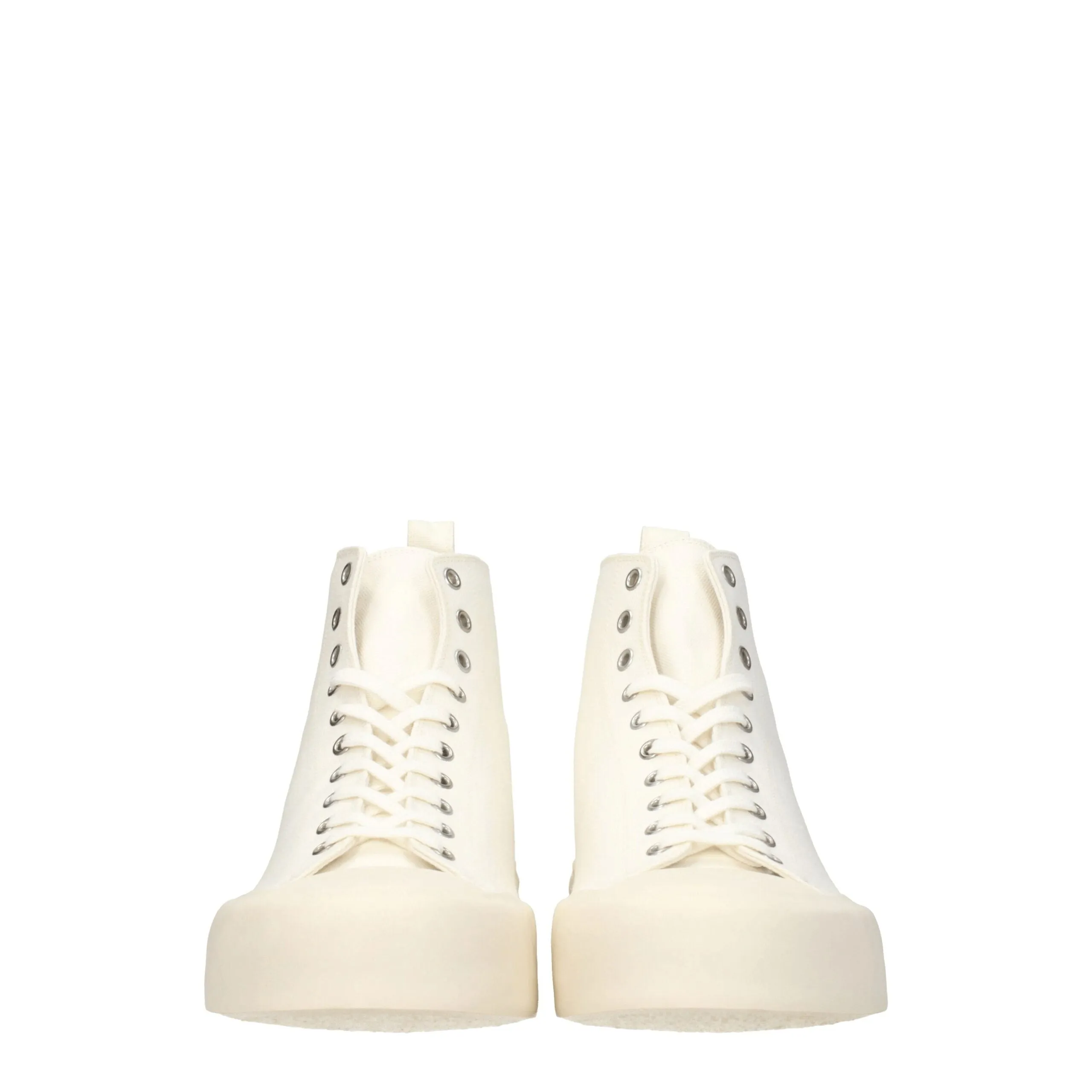 Jil Sander Beige Fabric High Top Sneakers sold by Siebentaschen product image thumbnail 3