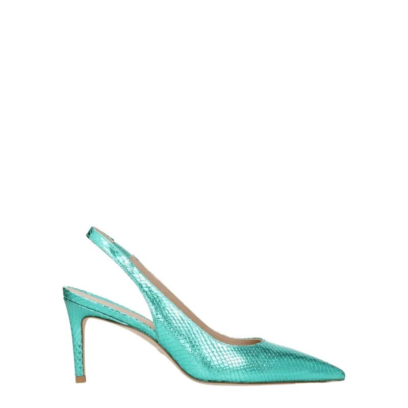 Stuart Weitzman Green Leather High Heel Pumps sold by Siebentaschen