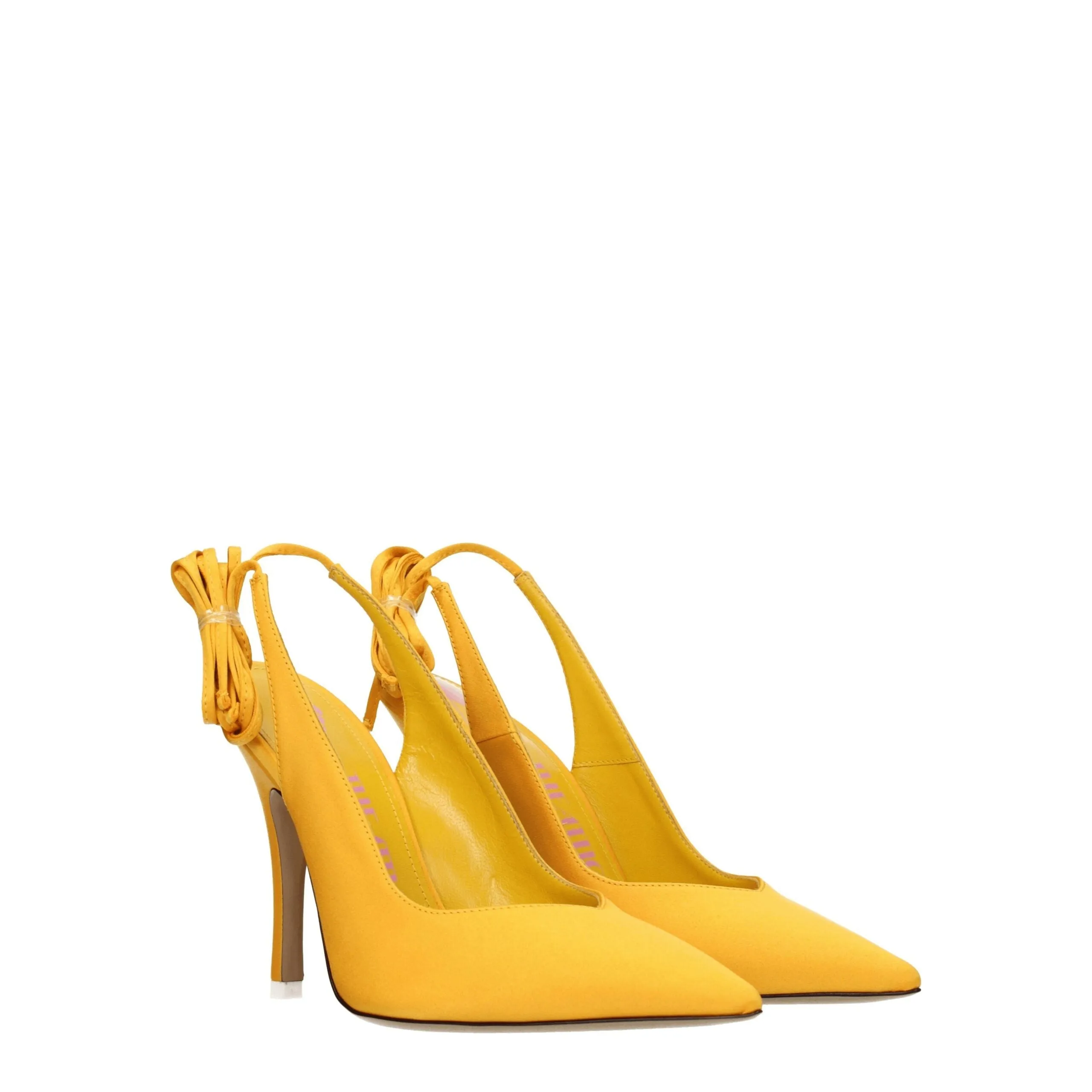 The Attico Orange Satin High Heel Pumps sold by Siebentaschen product image thumbnail 2