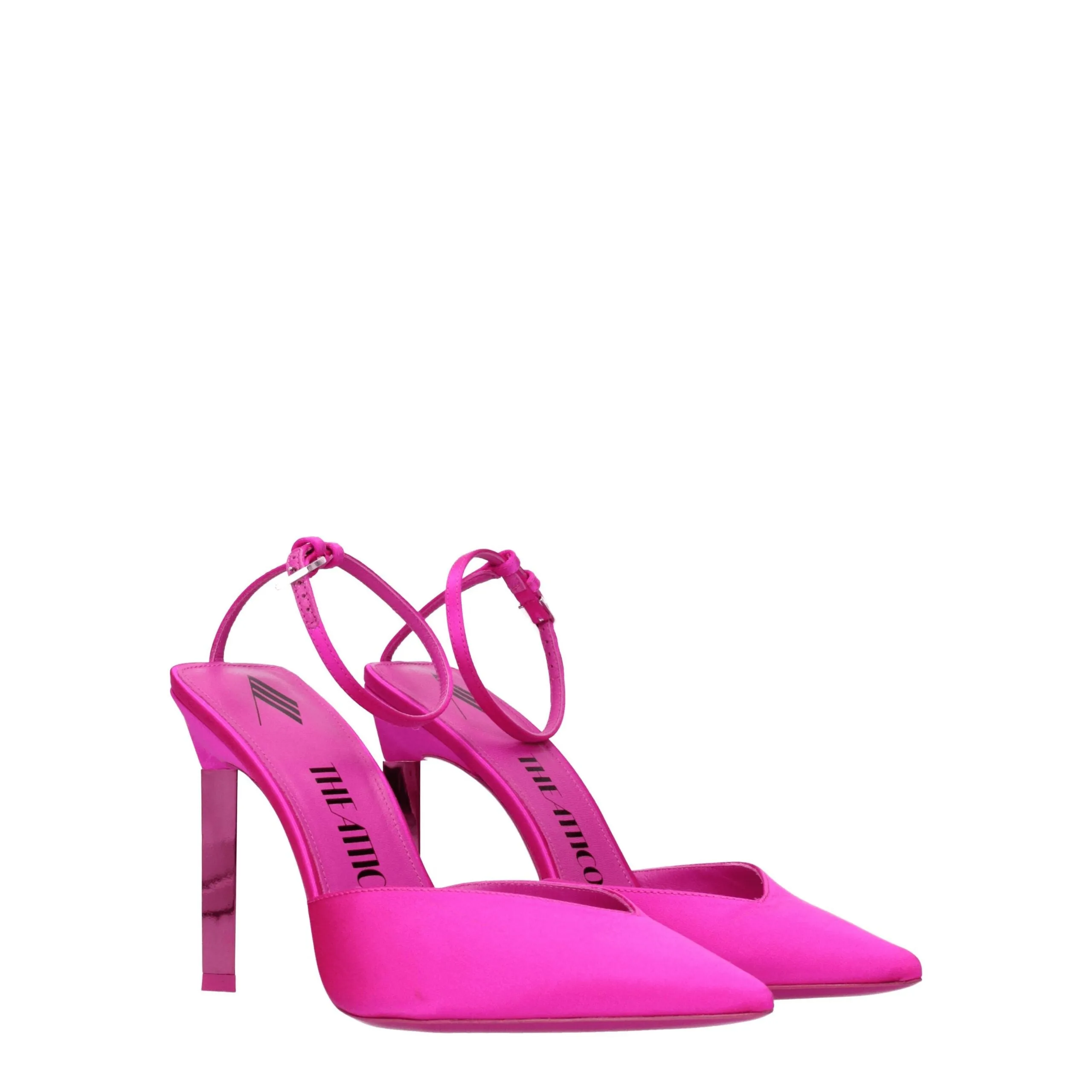 The Attico Pink Satin Stiletto Heel Sandals sold by Siebentaschen product image thumbnail 2