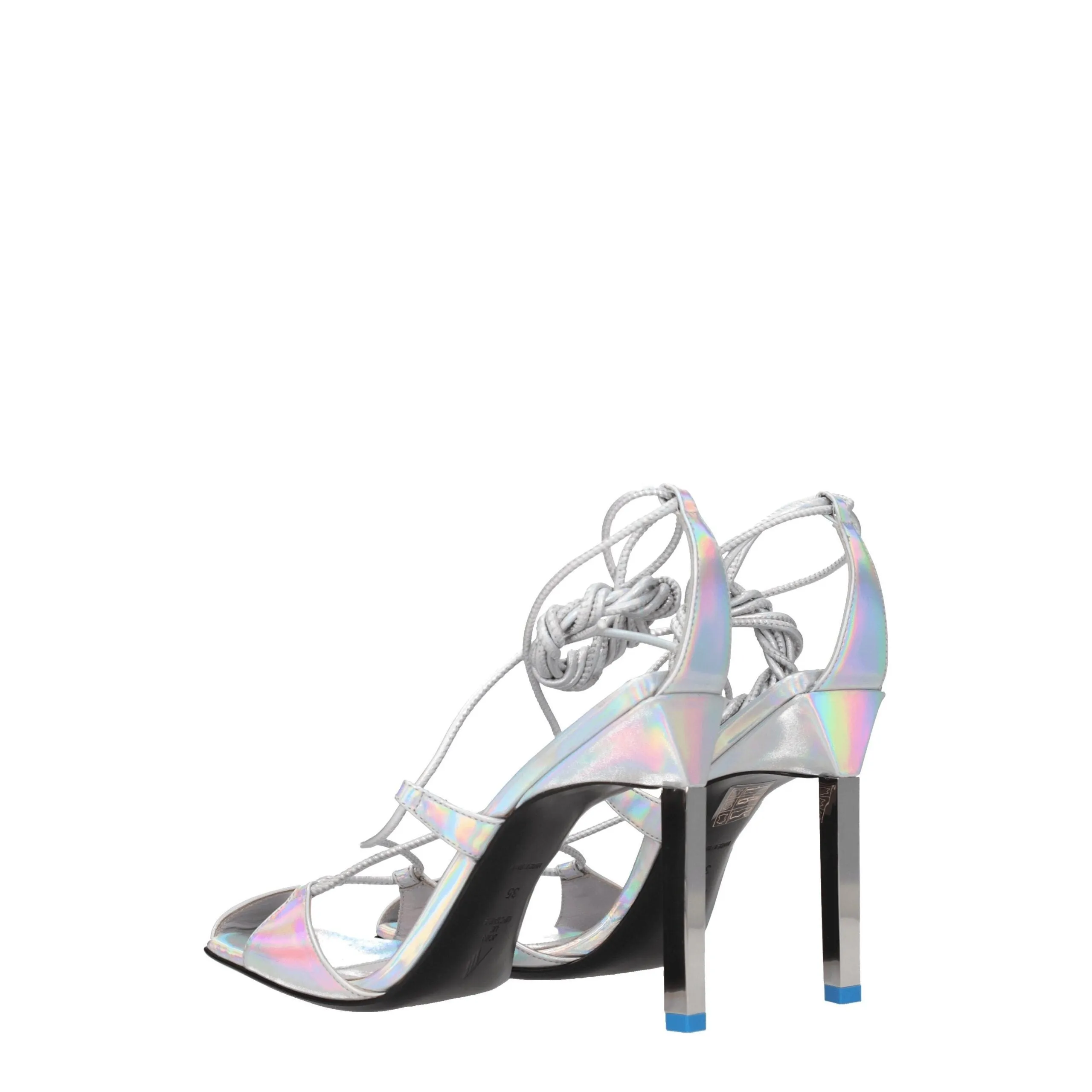 The Attico Gray Leather Stiletto Heel Sandals sold by Siebentaschen product image thumbnail 4