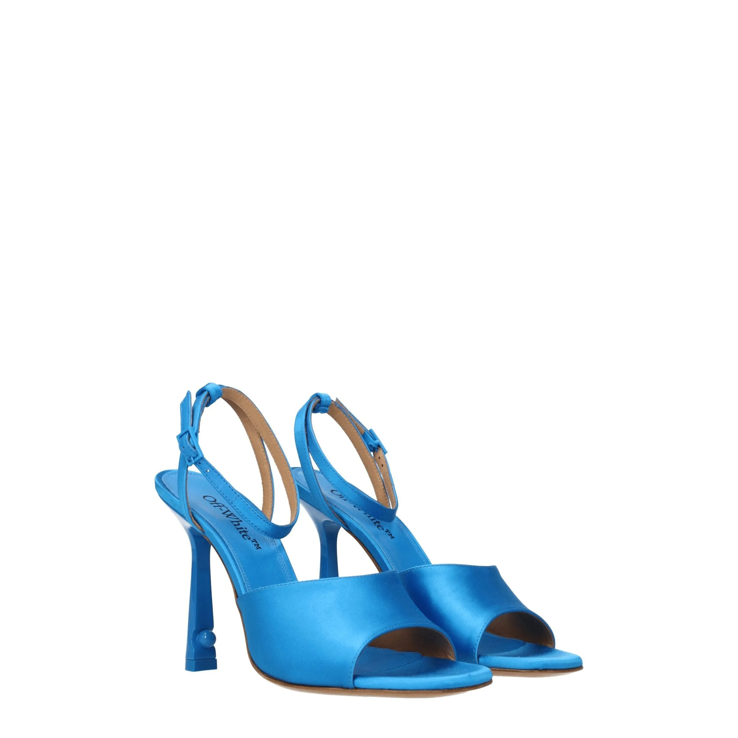 Off-White Blue Satin Stiletto Heel Sandals sold by Siebentaschen product image thumbnail 2