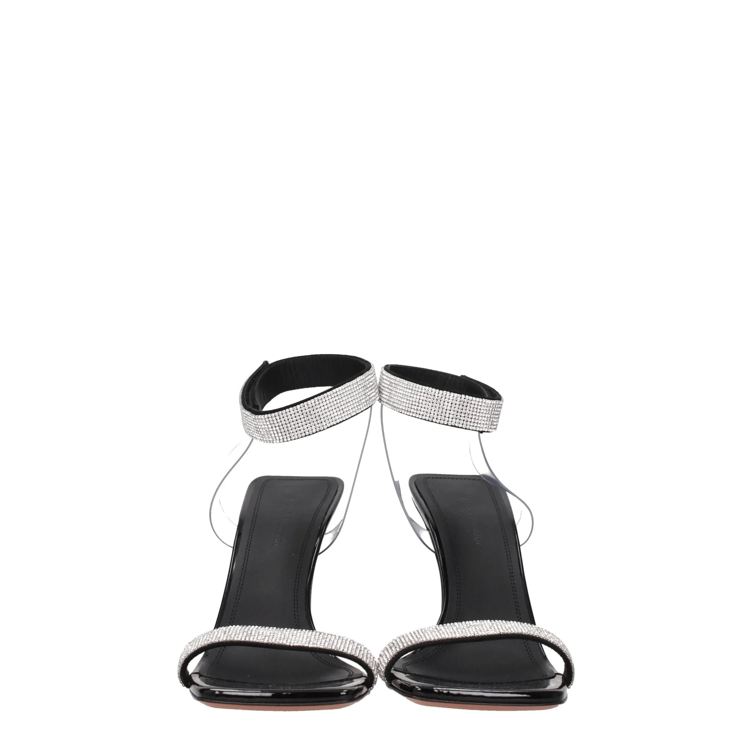 Amina Muaddi Black Crystals Stiletto Heel Sandals sold by Siebentaschen product image thumbnail 3