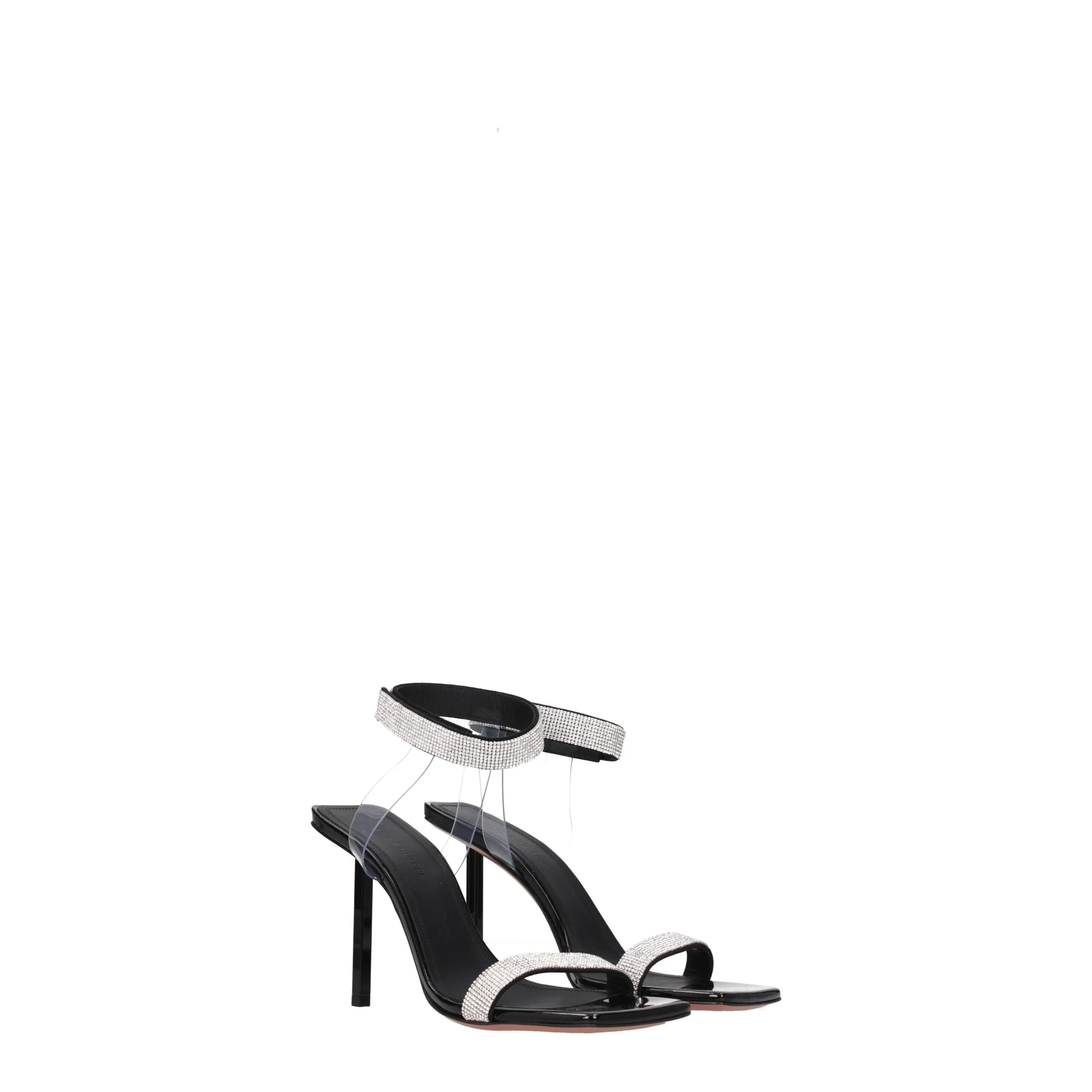Amina Muaddi Black Crystals Stiletto Heel Sandals sold by Siebentaschen product image thumbnail 2