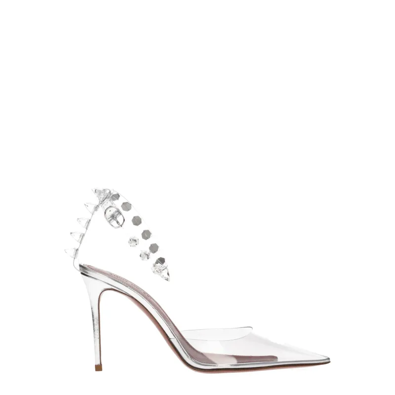 Amina Muaddi Transparent Pvc High Heel Pumps sold by Siebentaschen