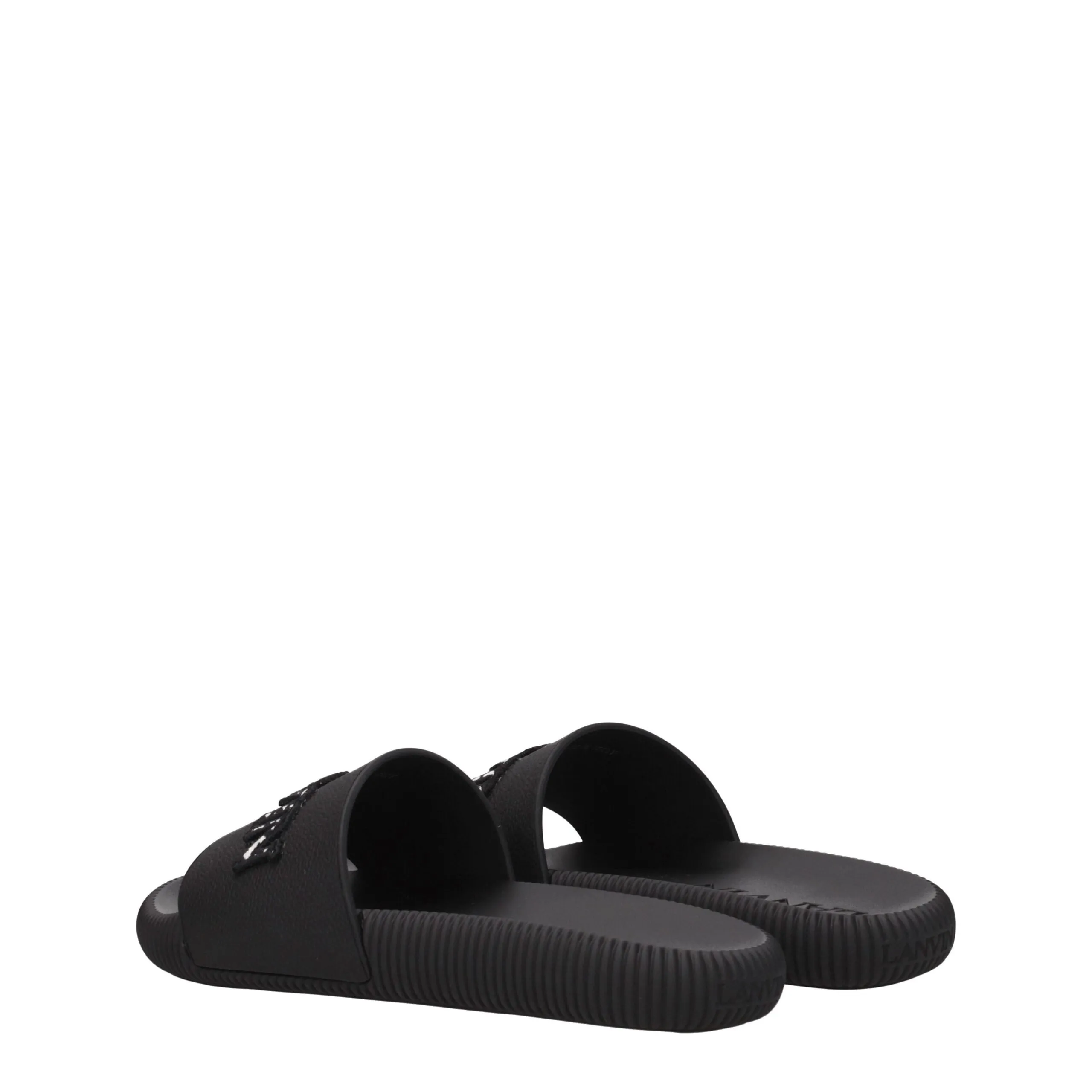 Lanvin Black Cotton Slippers sold by Siebentaschen product image thumbnail 4