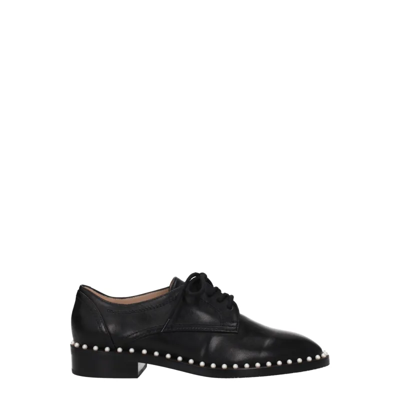 Stuart Weitzman Black Leather Oxfords And Derbies sold by Siebentaschen
