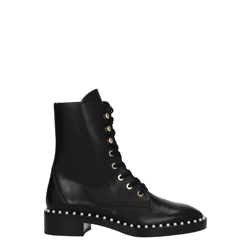 Stuart Weitzman Black Leather Ankle Boots sold by Siebentaschen
