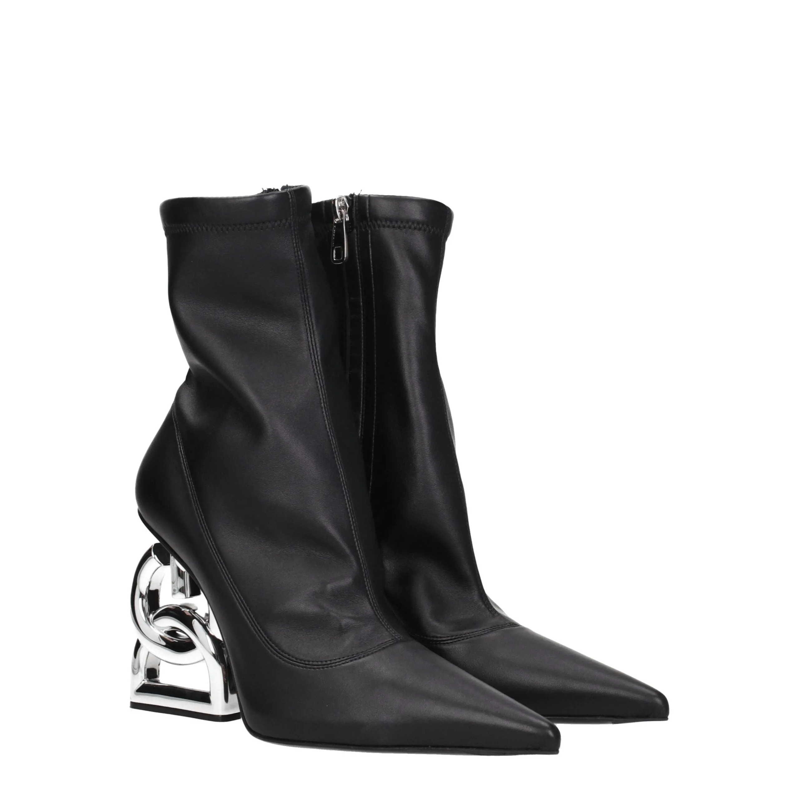 Dolce & Gabbana Black Leather Ankle Boots sold by Siebentaschen product image thumbnail 2