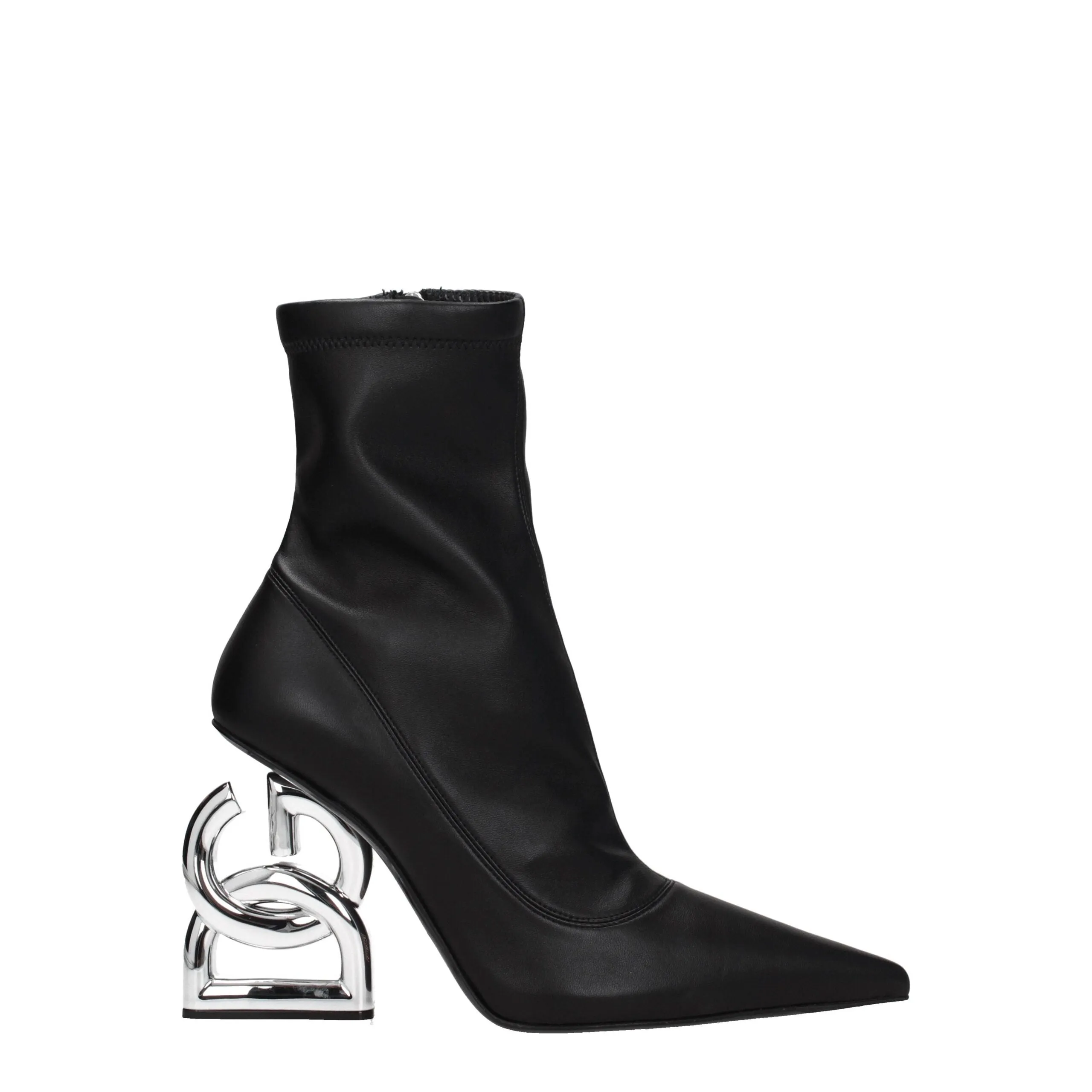 Dolce & Gabbana Black Leather Ankle Boots sold by Siebentaschen