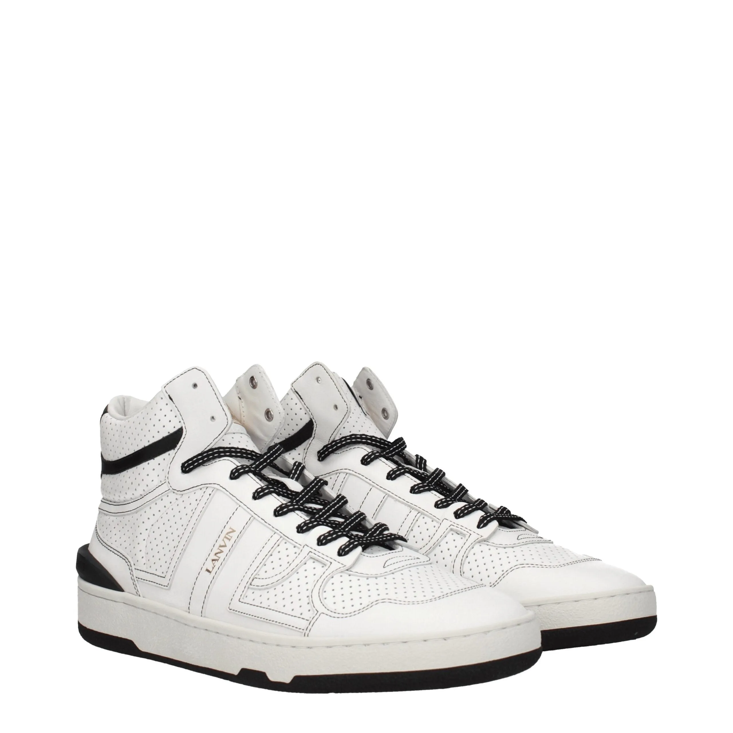 Lanvin White Leather High Top Sneakers sold by Siebentaschen product image thumbnail 2