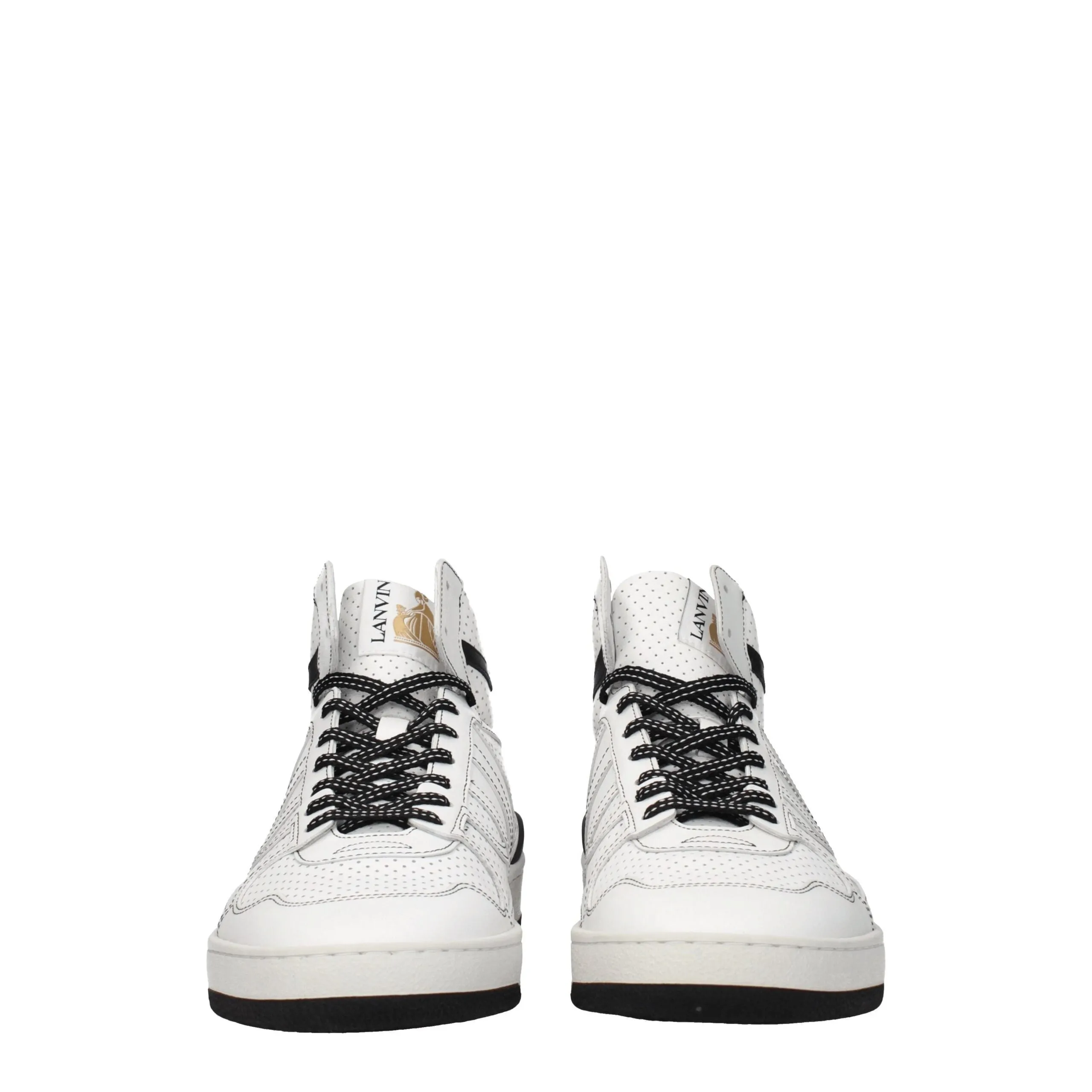 Lanvin White Leather High Top Sneakers sold by Siebentaschen product image thumbnail 3
