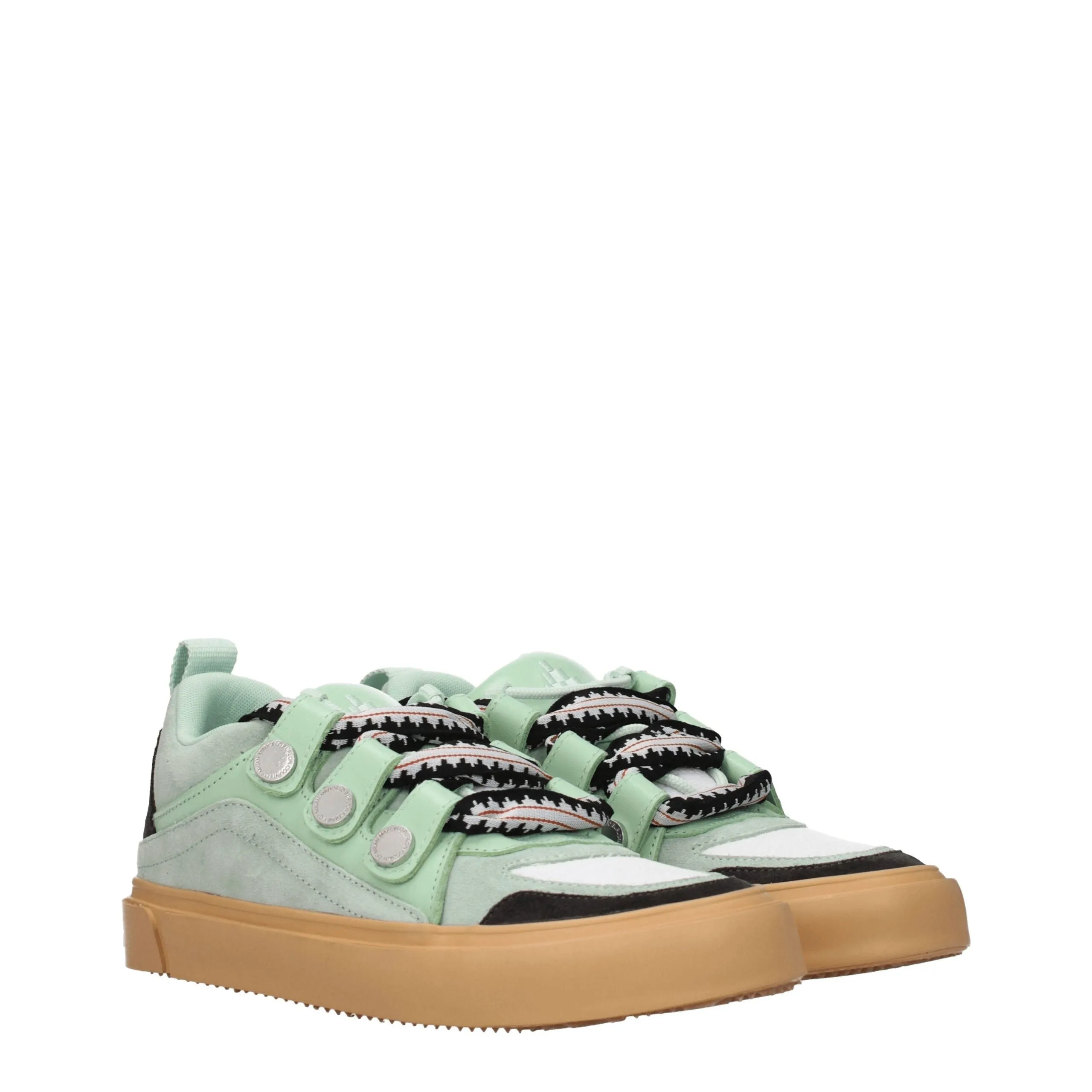 Marcelo Burlon Green Leather Low Top Sneakers sold by Siebentaschen product image thumbnail 2