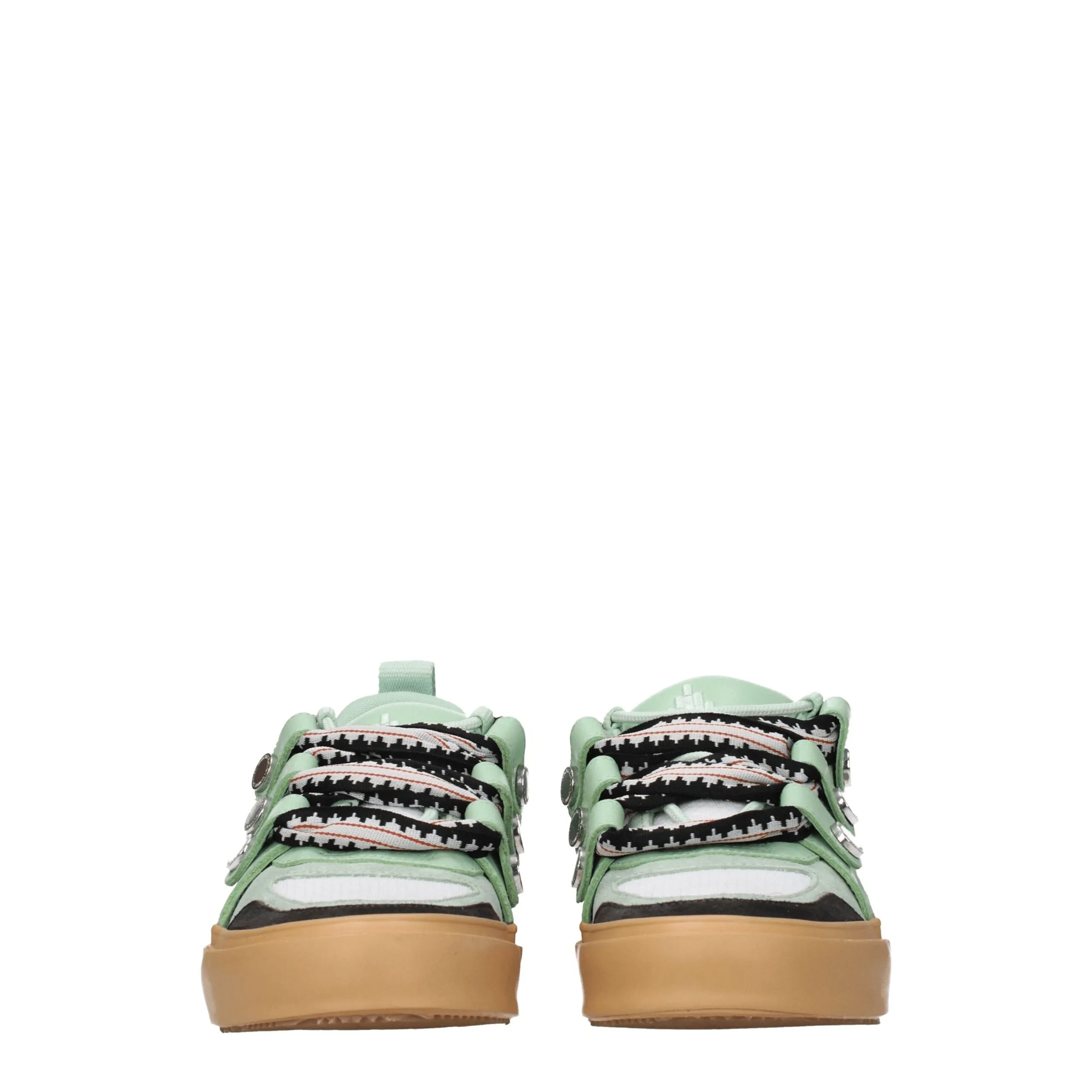 Marcelo Burlon Green Leather Low Top Sneakers sold by Siebentaschen product image thumbnail 3