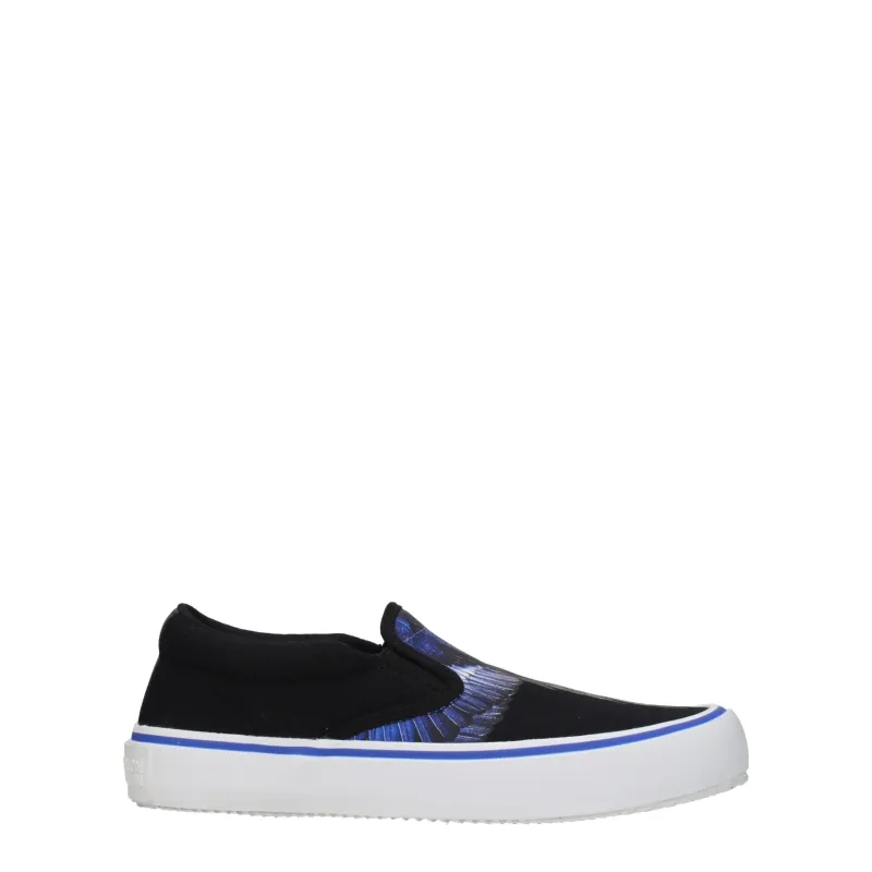 Marcelo Burlon Black Fabric Slip-On Loafers sold by Siebentaschen
