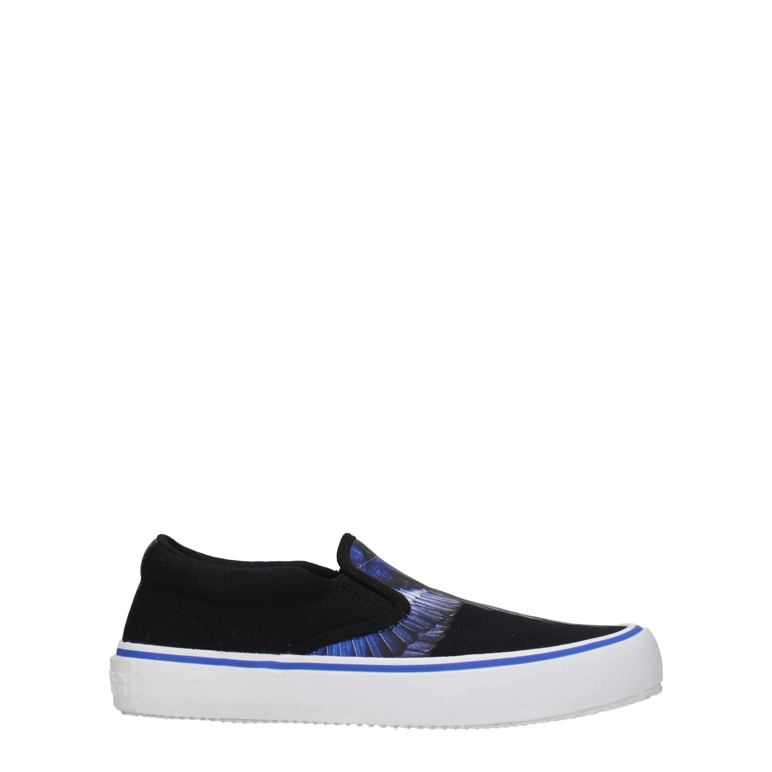 Marcelo Burlon Black Fabric Slip-On Loafers sold by Siebentaschen
