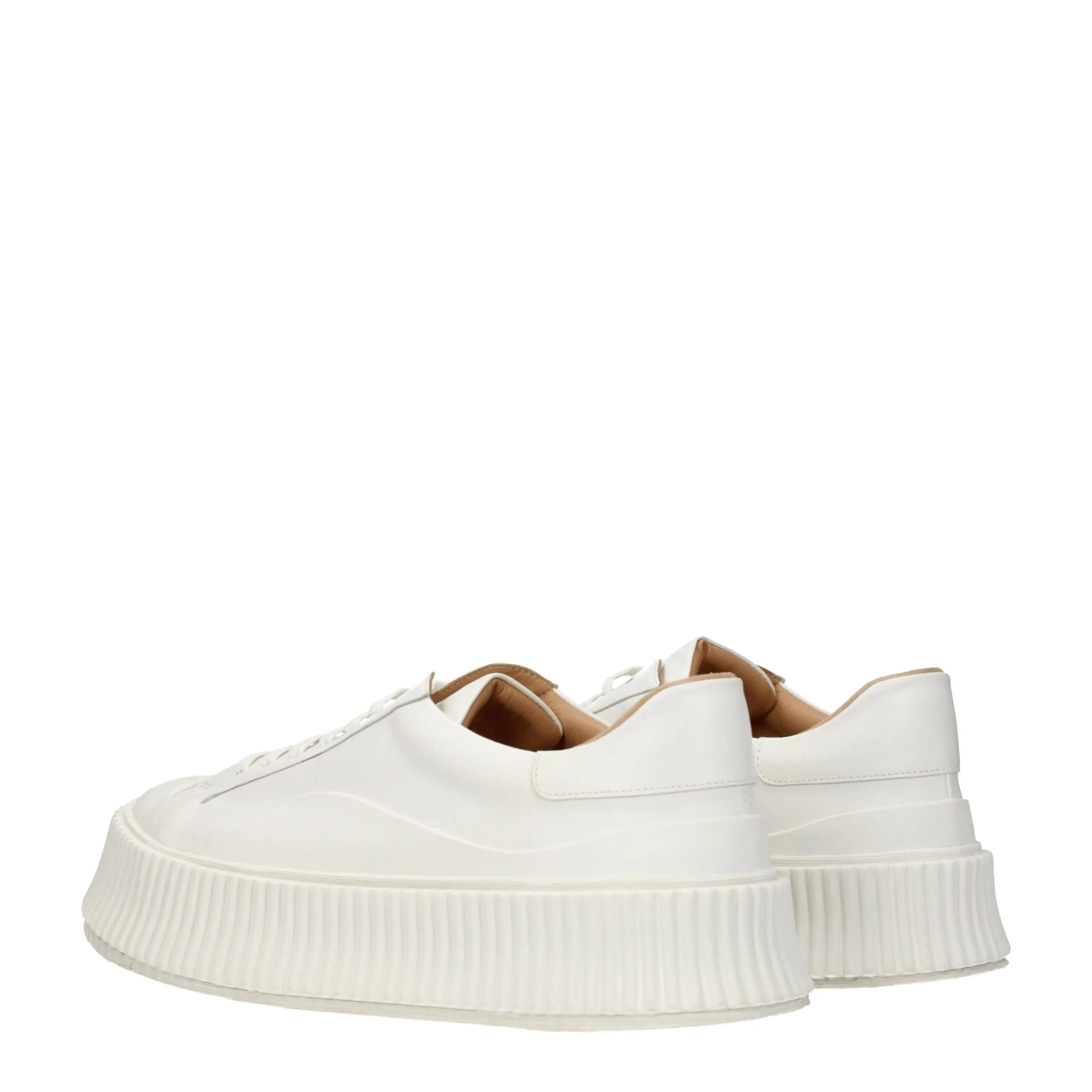 Jil Sander White Leather Platform Sneakers sold by Siebentaschen product image thumbnail 4