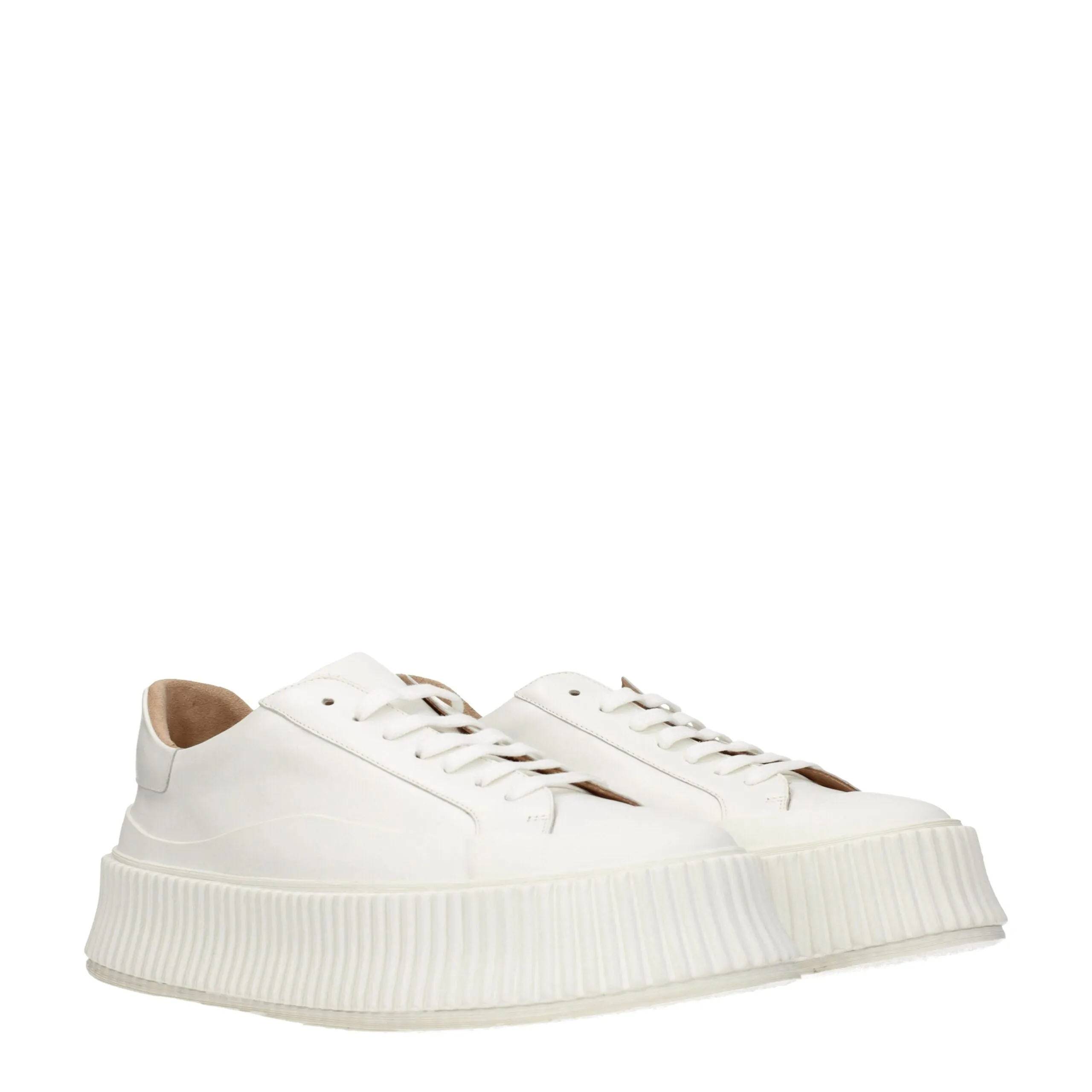 Jil Sander White Leather Platform Sneakers sold by Siebentaschen product image thumbnail 2