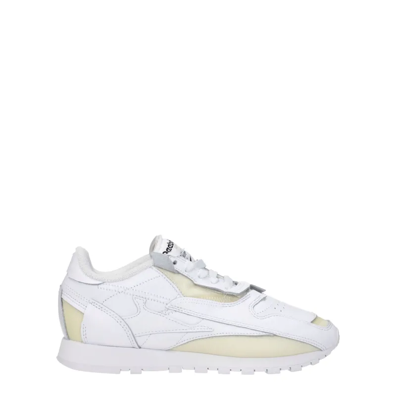 Maison Margiela White Leather Athletic Sneakers sold by Siebentaschen