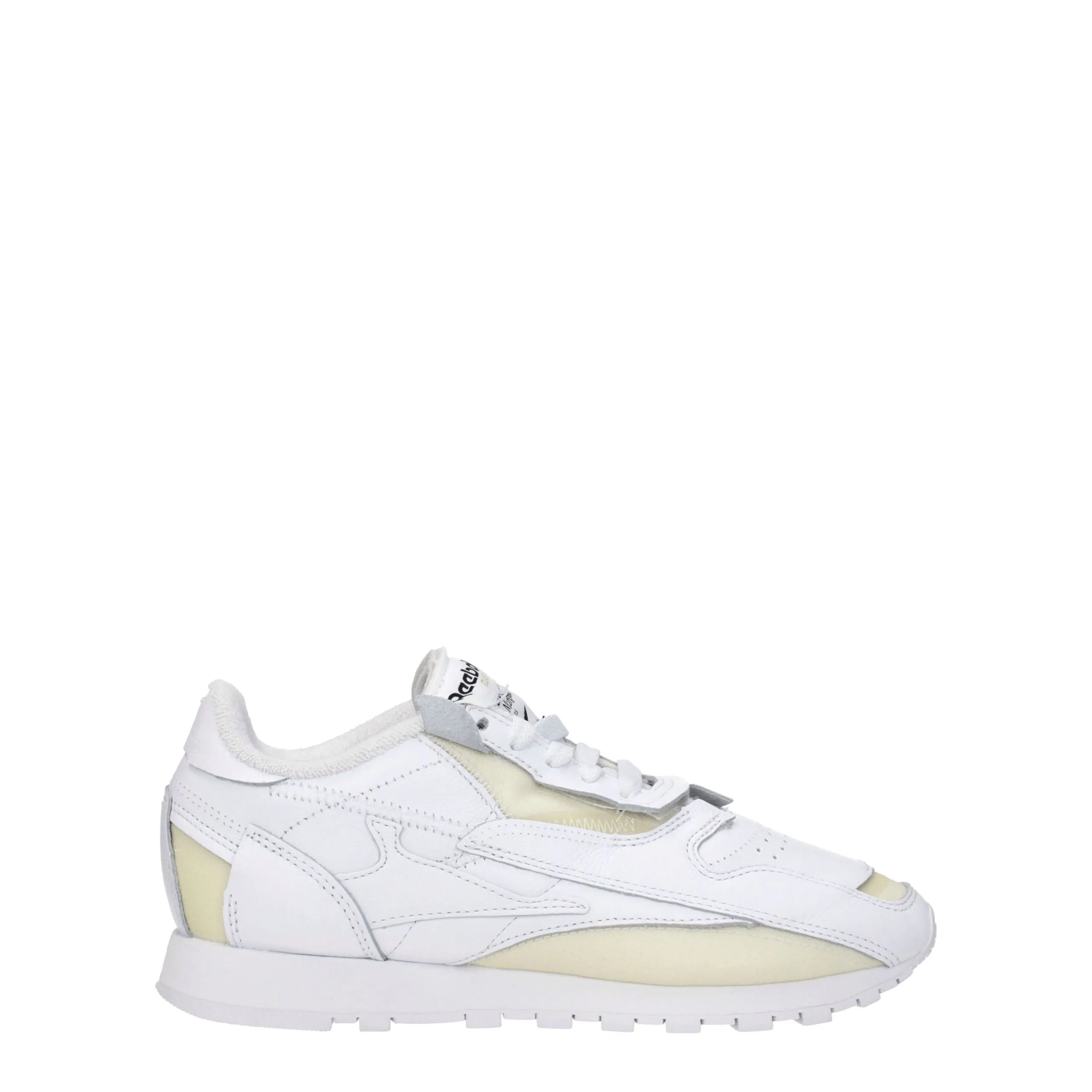 Maison Margiela White Leather Athletic Sneakers sold by Siebentaschen