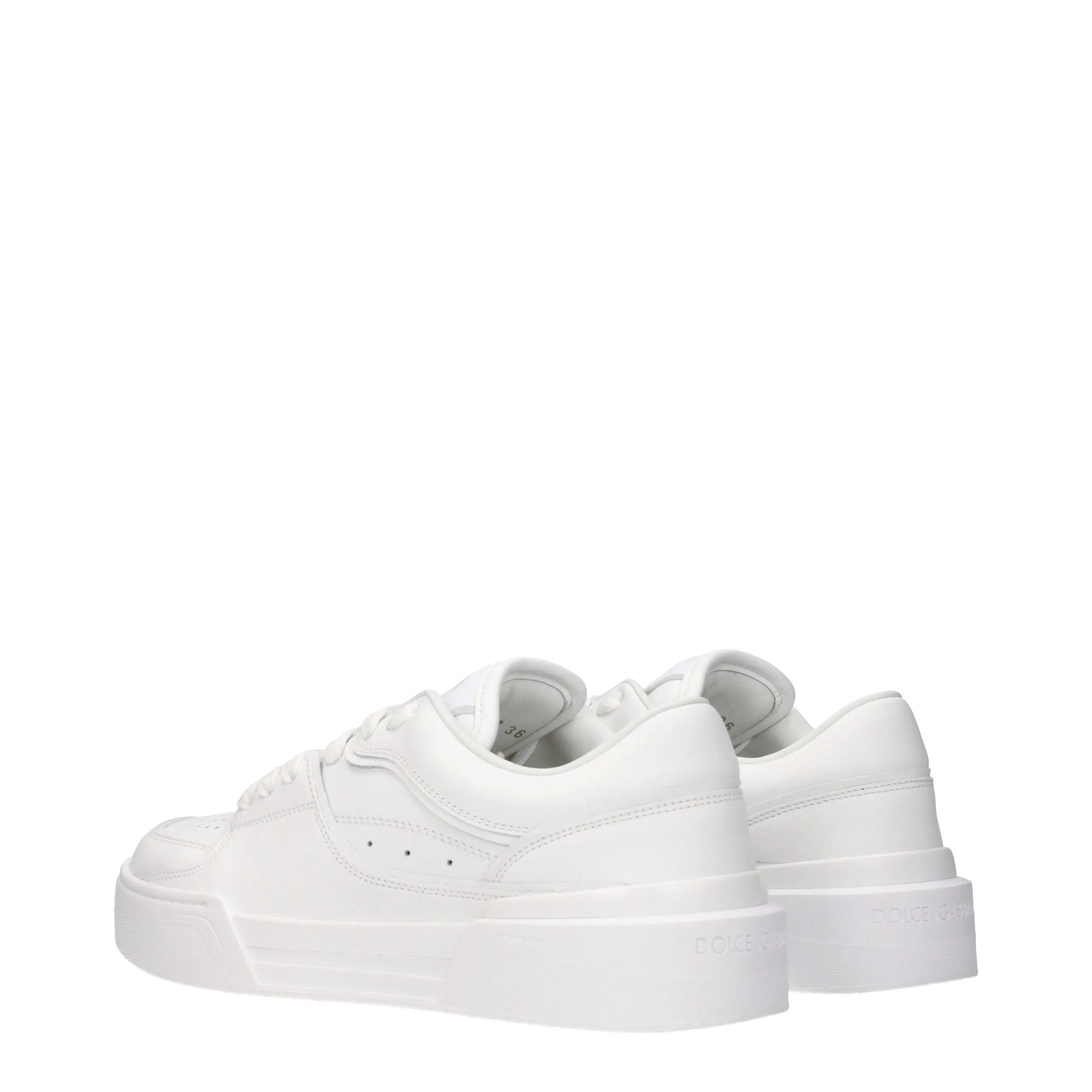 Dolce & Gabbana White Leather Low Top Sneakers sold by Siebentaschen product image thumbnail 4