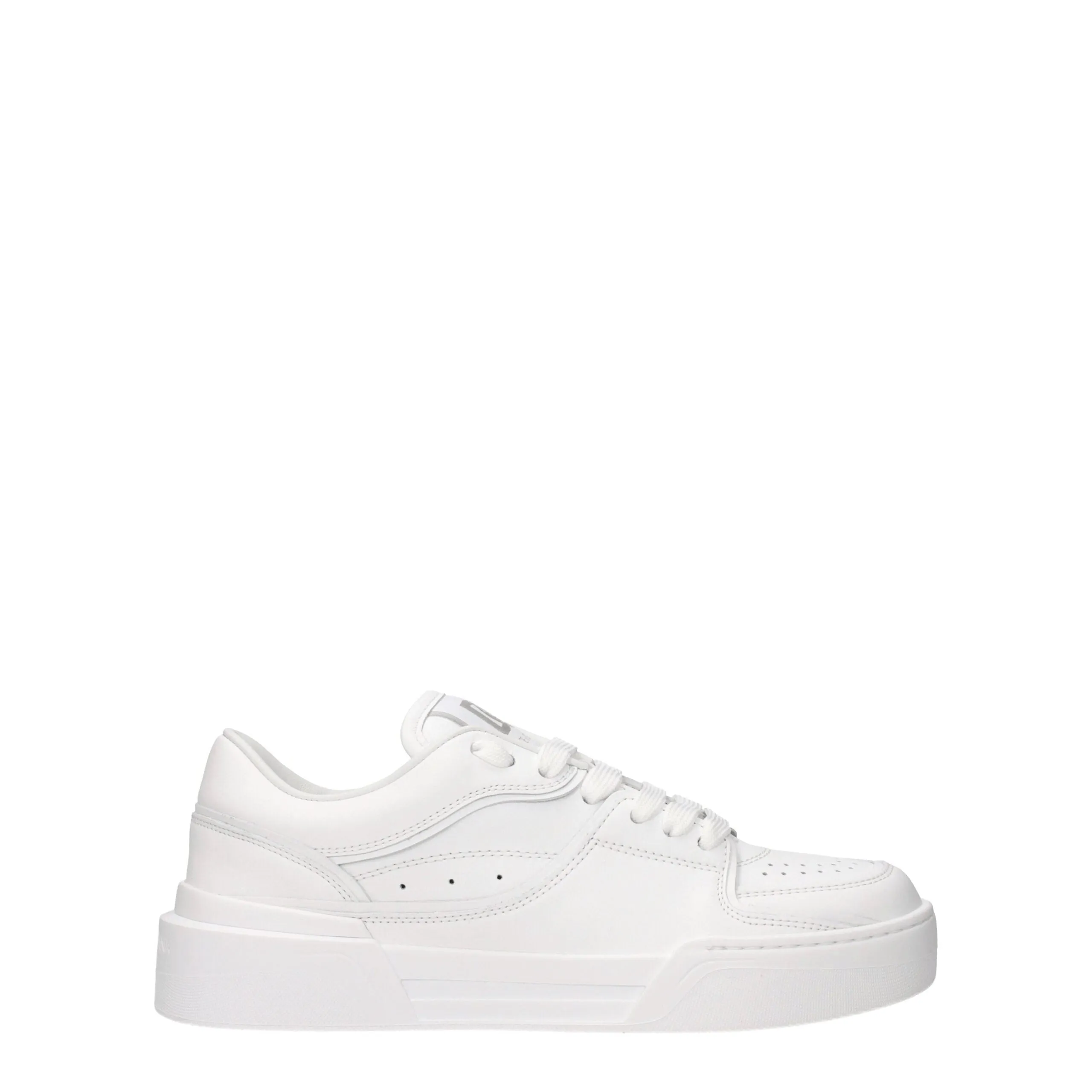 Dolce & Gabbana White Leather Low Top Sneakers sold by Siebentaschen