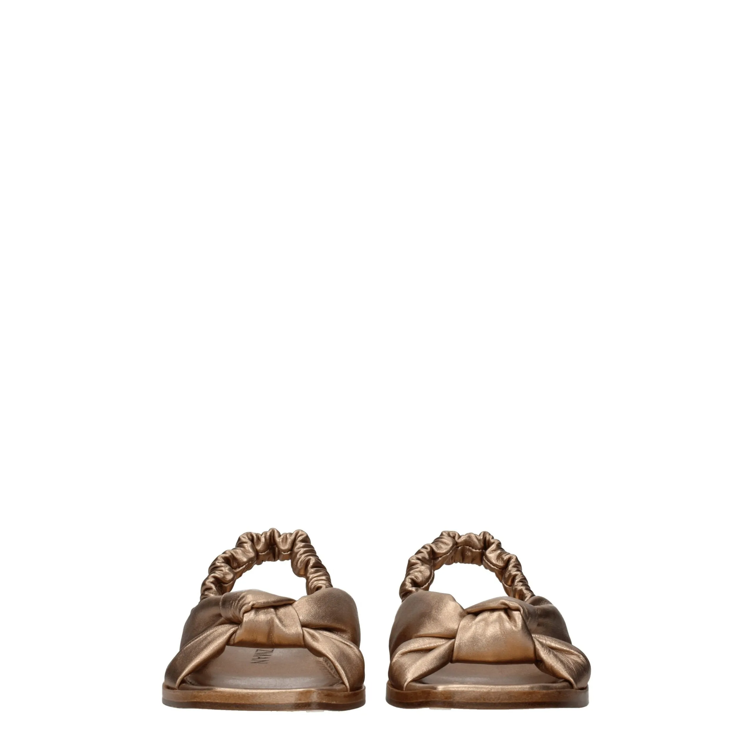Stuart Weitzman Gold Leather Sandals sold by Siebentaschen product image thumbnail 3