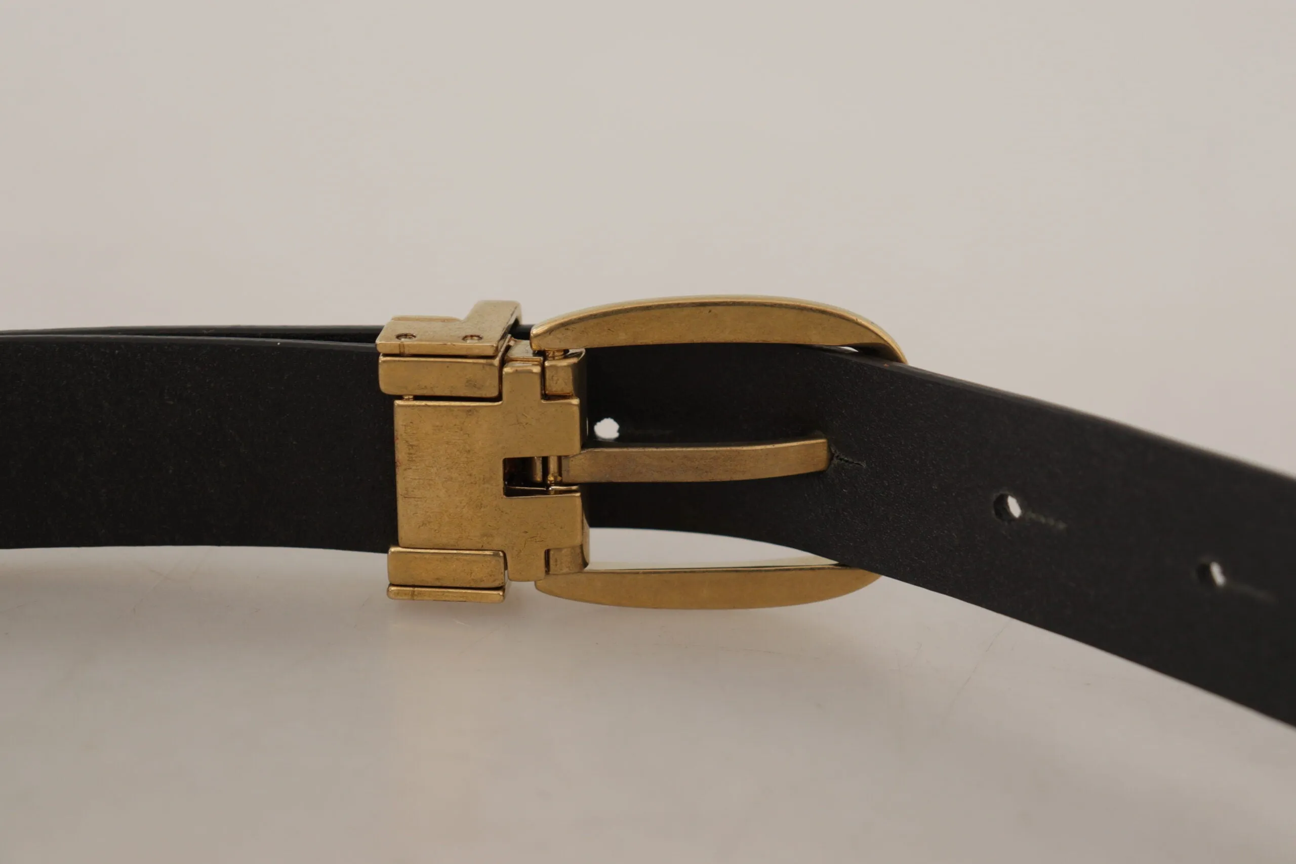 Dolce & Gabbana Brown Leather Classic Vintage Metal Buckle Belt sold by Siebentaschen product image thumbnail 4