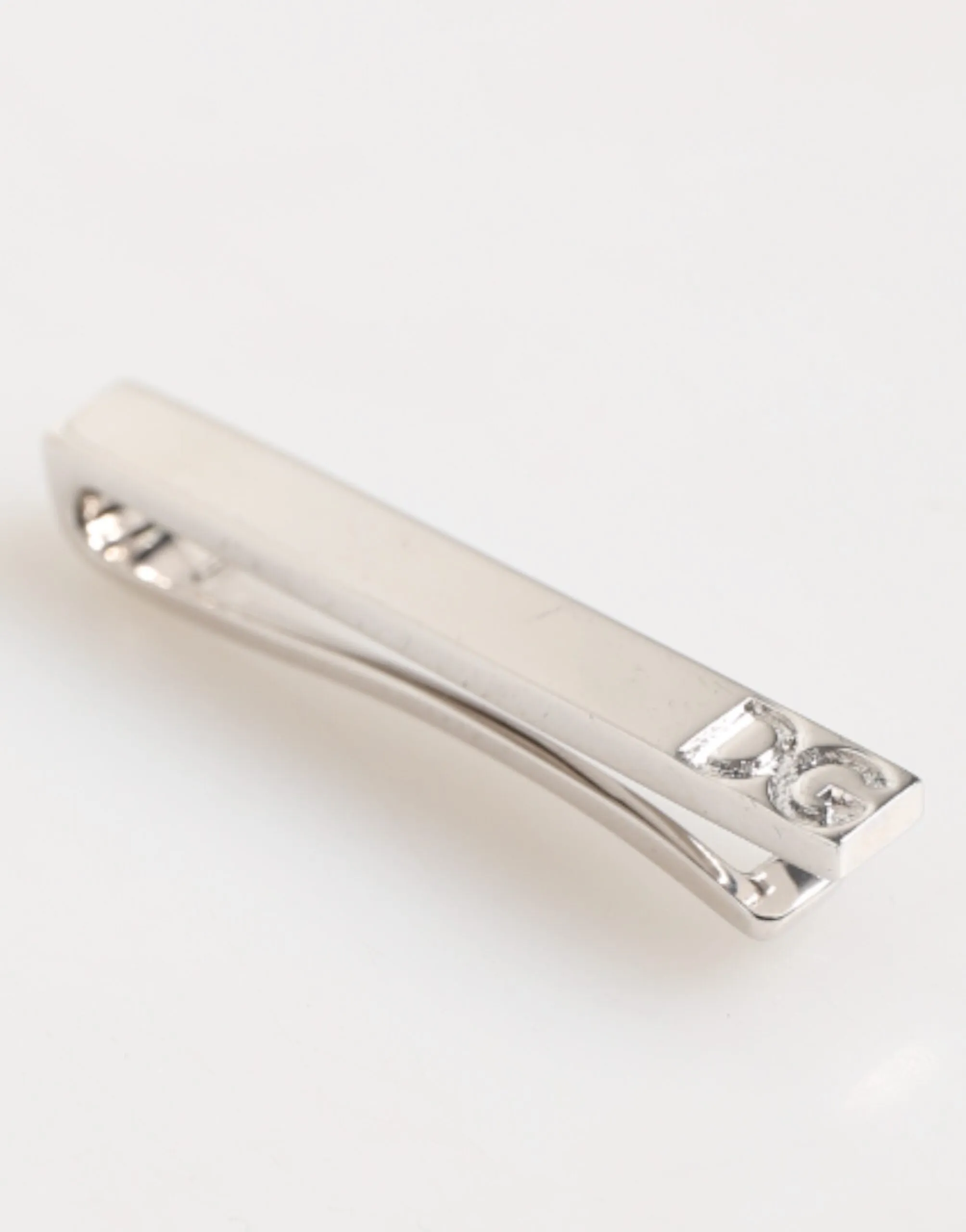 Dolce & Gabbana Silver Tone Brass Logo Branded Men Accessory Tie Clip Bar sold by Siebentaschen product image thumbnail 3
