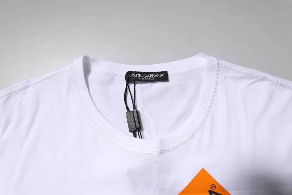Dolce & Gabbana White Logo Tape Cotton Crew Neck T-shirt sold by Siebentaschen product image thumbnail 5