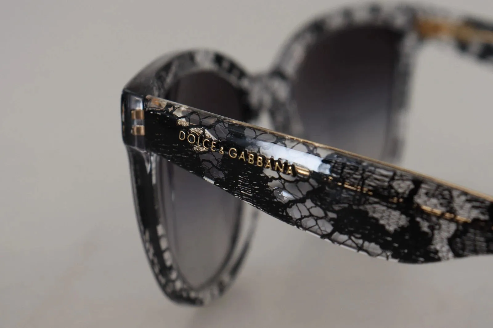 Dolce & Gabbana DG4190 Black Lace Acetate Crystal Round Sunglasses sold by Siebentaschen product image thumbnail 5