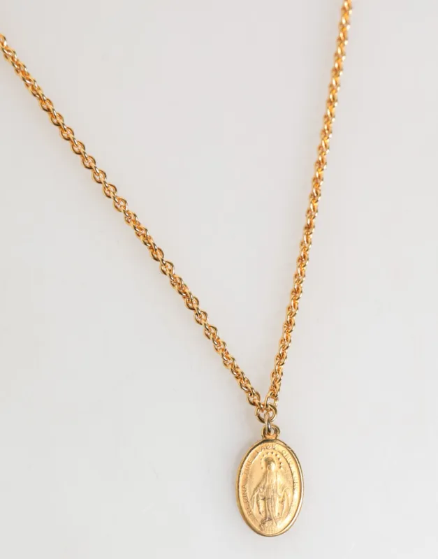 Dolce & Gabbana Gold Medallion Metal Chain Charm Men Pendant Necklace sold by Siebentaschen