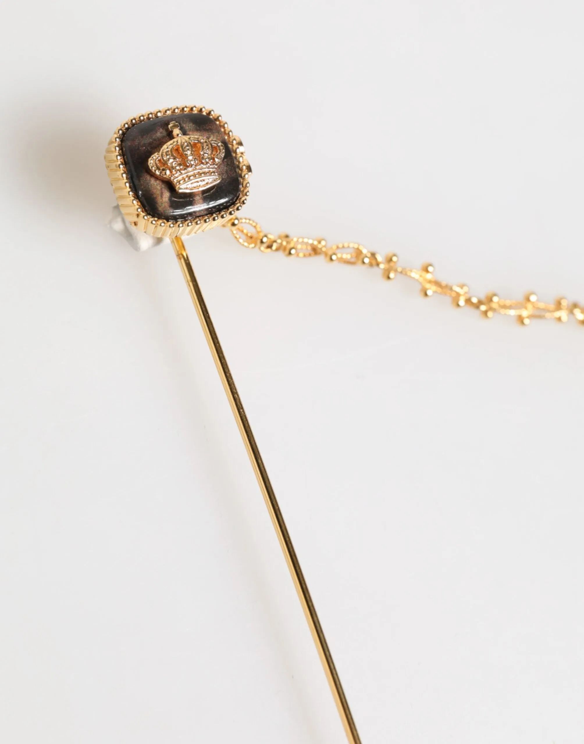 Dolce & Gabbana DG Crown Gold Chain Mens Accessories Brooch Lapel Pin sold by Siebentaschen product image thumbnail 3