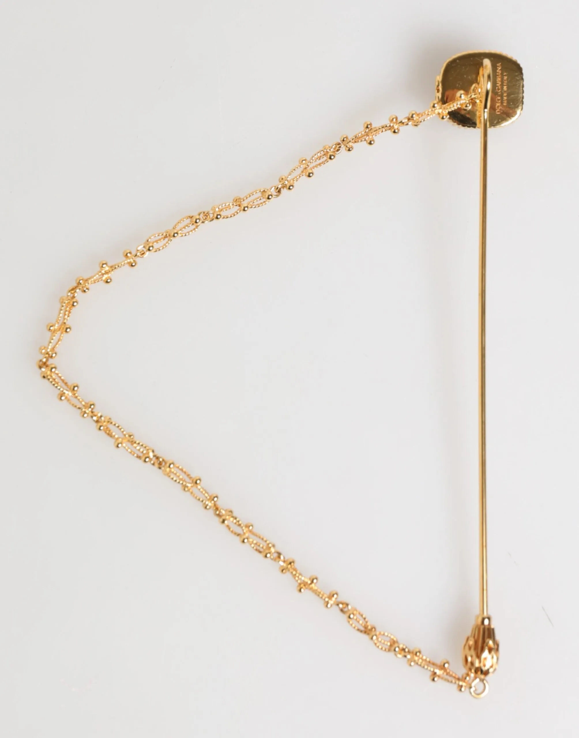 Dolce & Gabbana DG Crown Gold Chain Mens Accessories Brooch Lapel Pin sold by Siebentaschen product image thumbnail 4