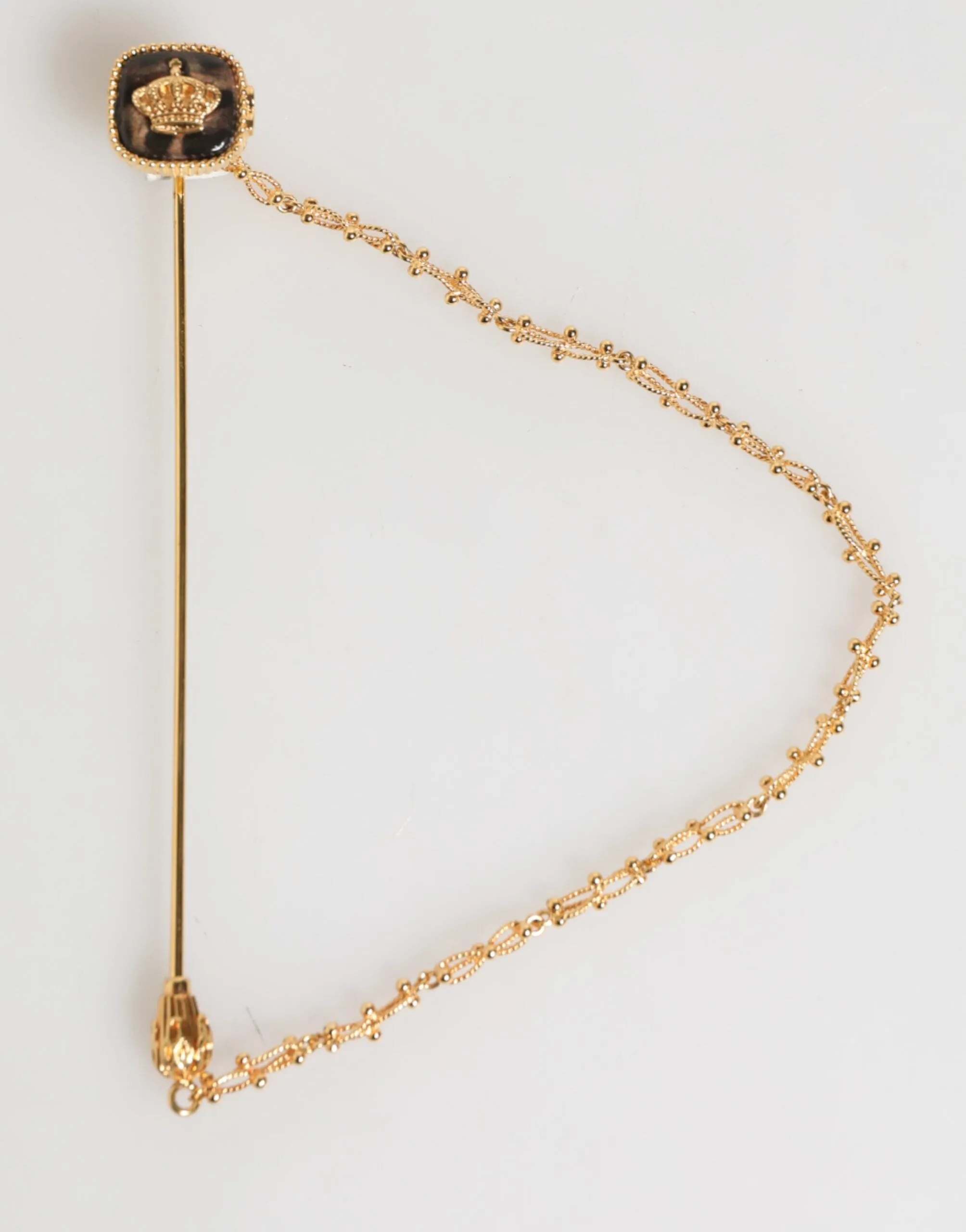 Dolce & Gabbana DG Crown Gold Chain Mens Accessories Brooch Lapel Pin sold by Siebentaschen product image thumbnail 2
