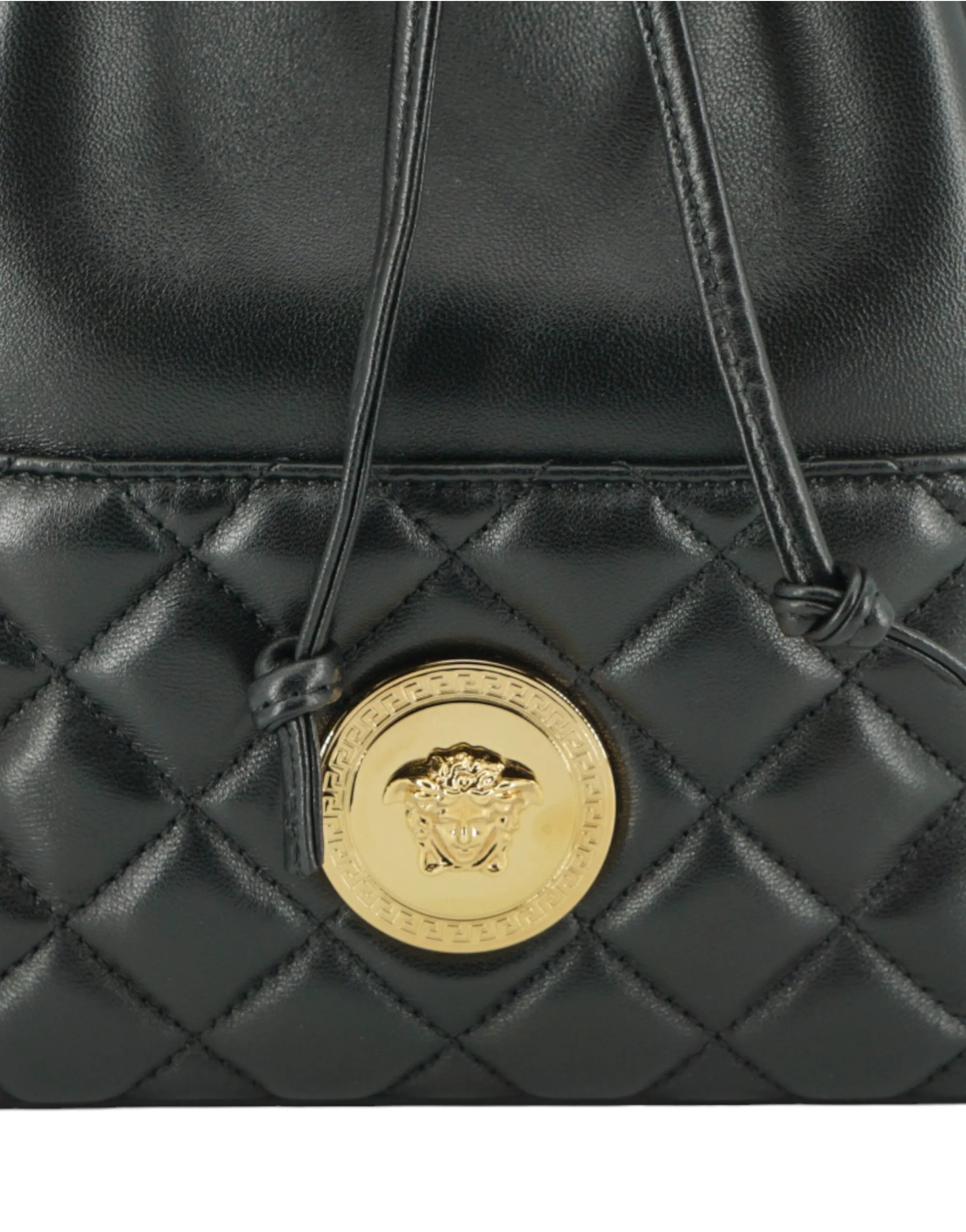 Versace Elegant Black Leather Medusa Bucket Shoulder Bag sold by Siebentaschen product image thumbnail 4