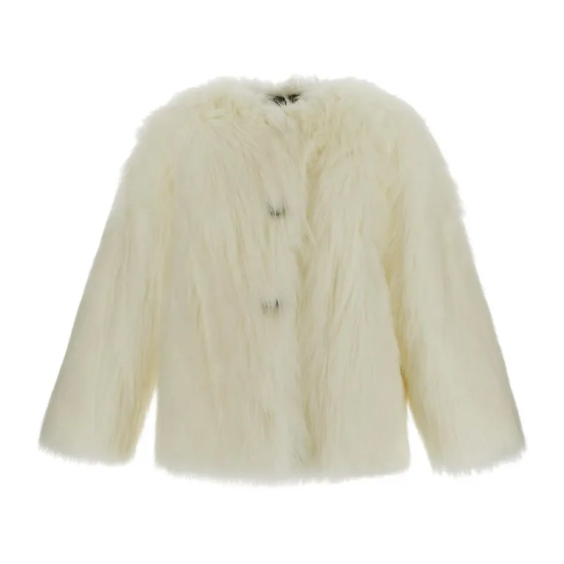 Dolce & Gabbana White Modacrylic Jackets & Coat sold by Siebentaschen