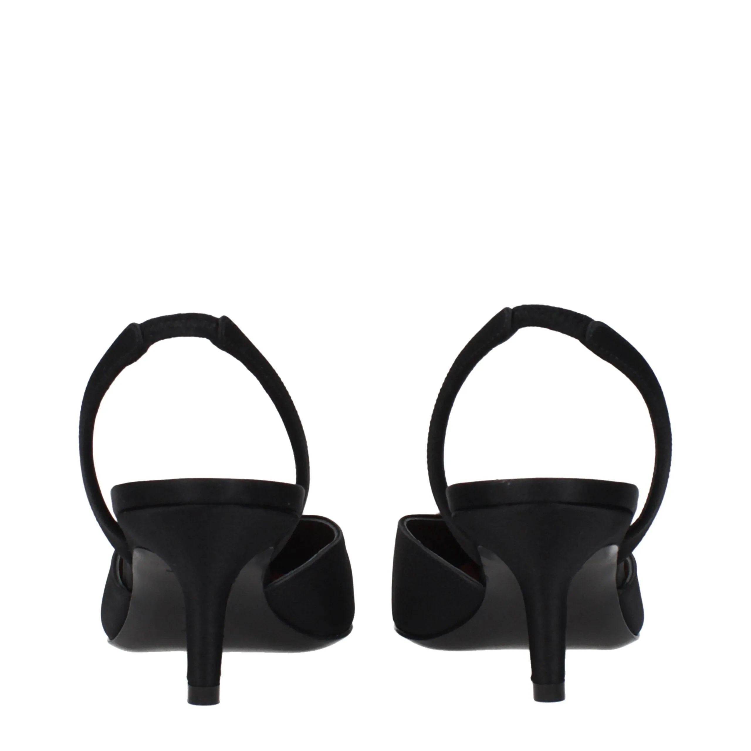 Amina Muaddi Black Satin Stiletto Heels Sandals sold by Siebentaschen product image thumbnail 5