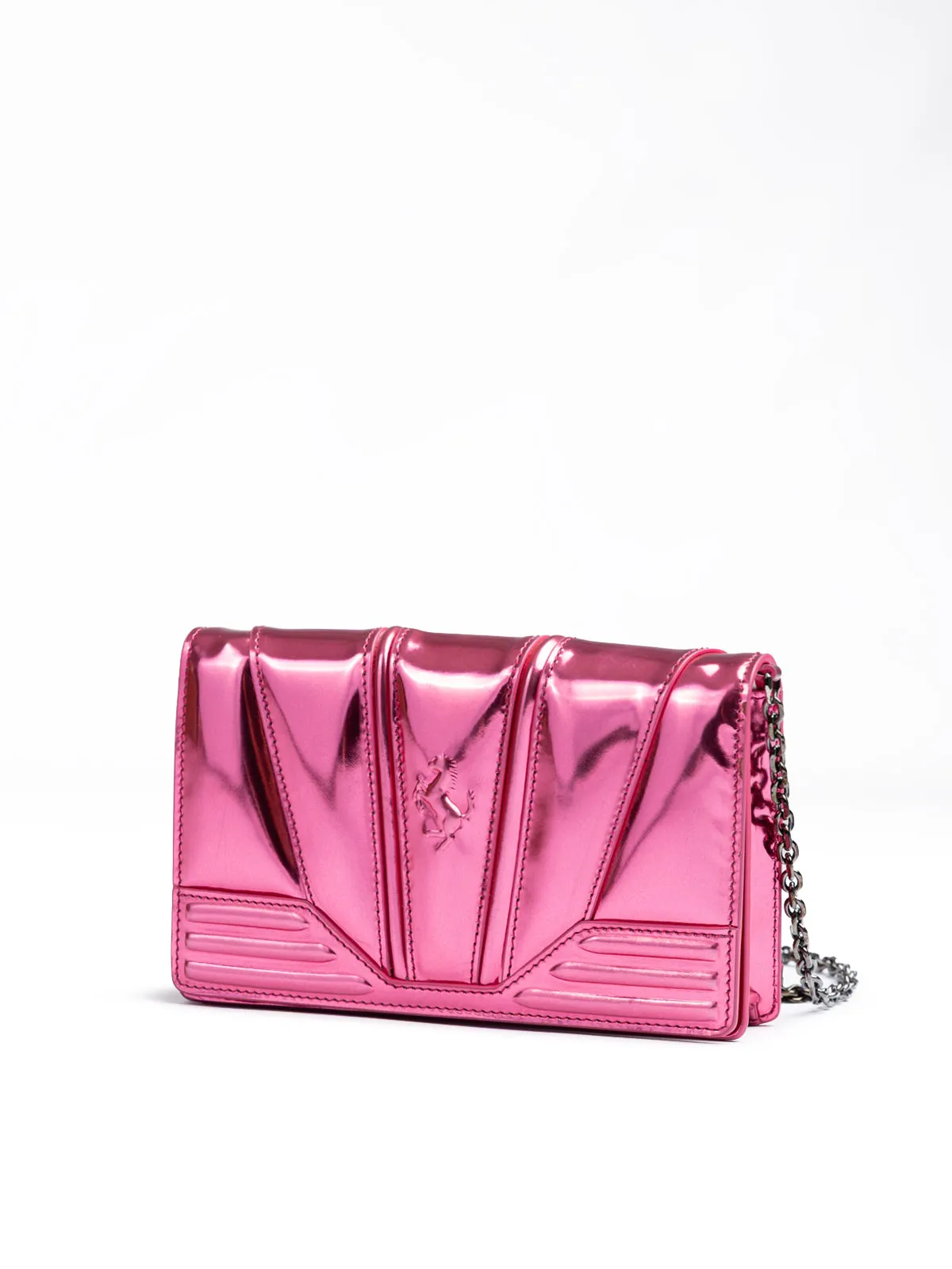 Ferrari Metal Pink GT patent leather bag with chain sold by Siebentaschen product image thumbnail 2