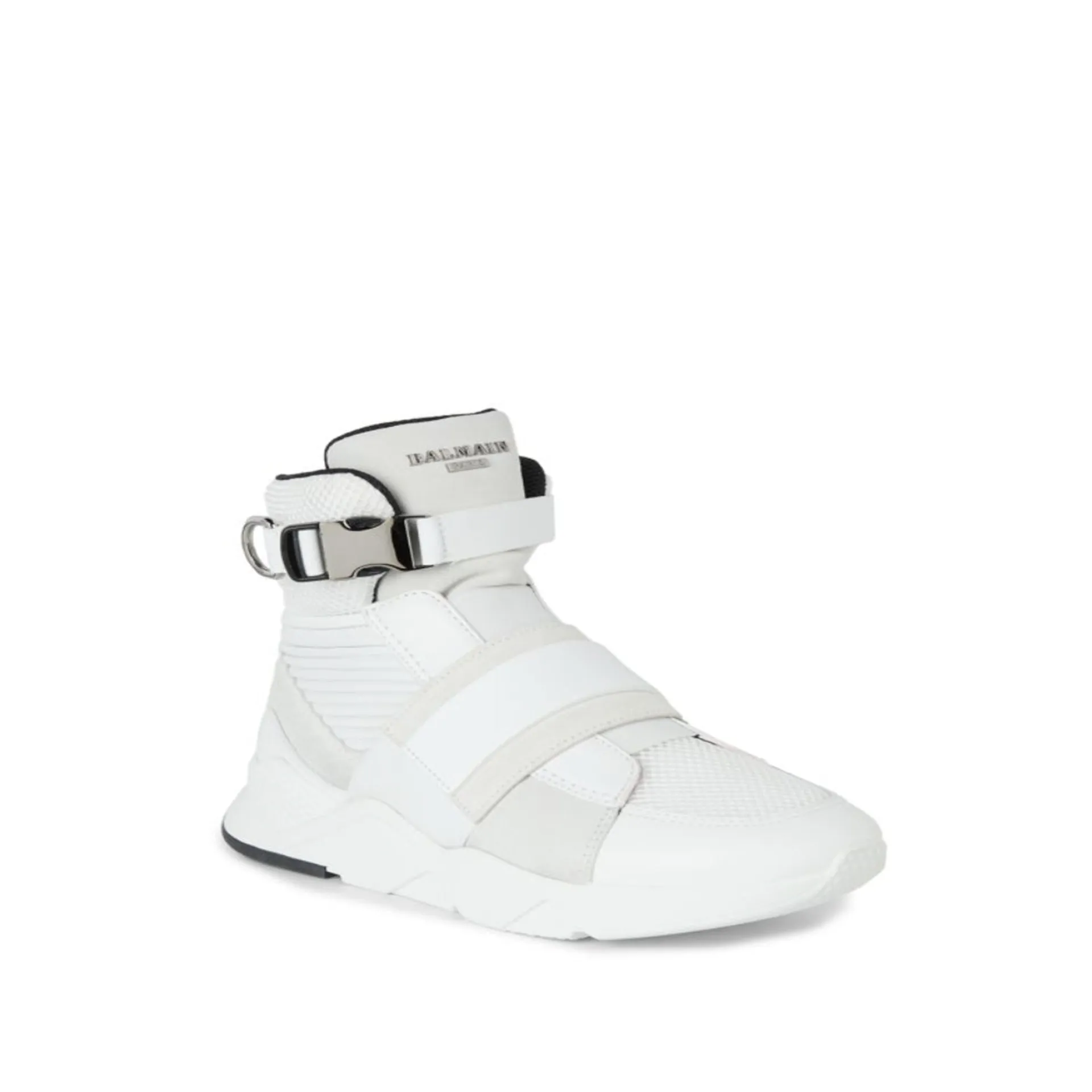 Balmain Exton Mixed-Media High-Top Sneakers sold by Siebentaschen product image thumbnail 2