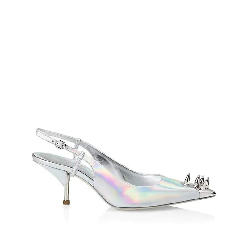 Alexander McQueen Punk Studs Slingback Pumps sold by Siebentaschen